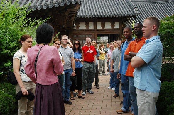 JEONJU, Republic of Korea-- Republic of Korea Air Forces hosted a cultural tour for more then 40 ROKAF and 8th Fighter Wing Wolf Pack Airmen in Jeonju June 28th. Activities included visiting the Jeonju Traditional Culture Center, eating Korean cuisine and touring the Sori Art Center. (Photo by ROKAF Senior Master Sgt. Yongsik Choi)                                 