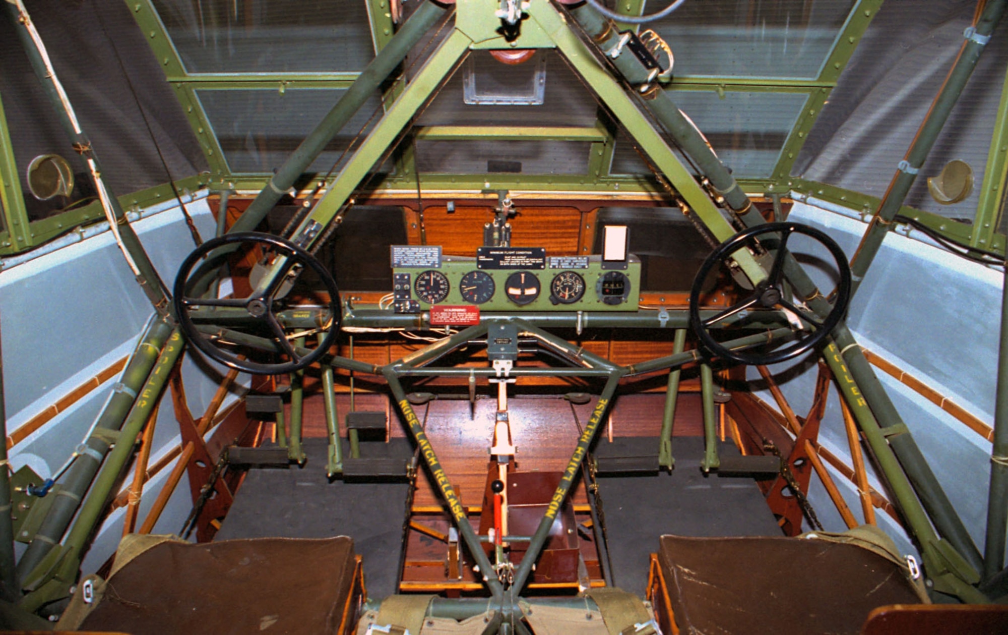 DAYTON, Ohio -- Waco CG-4A cockpit at the National Museum of the United States Air Force. (U.S. Air Force photo)