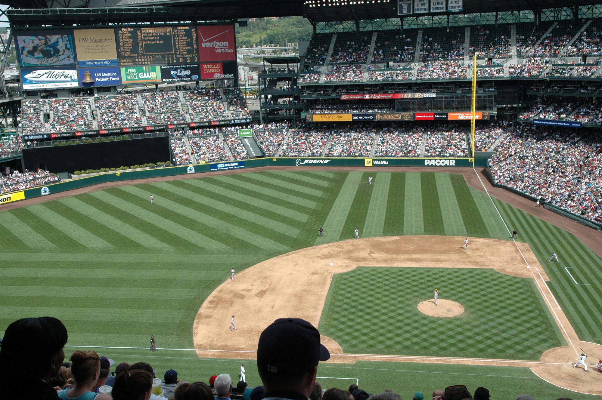 FAIRCHILD AIR FORCE BASE, Wash. -- The well-manicured grass at Safeco field provided the setting for a baseball game June 27 for the Airmen of the 92nd Logistics Readiness Squadron. The ticket and travel office here provides many opportunities for Team Fairchild to get out and experience different things the surrounding communities have to offer. The office is scheduling some professional football games for the upcoming months. (U.S. Air Force photo/Tech. Sgt. Larry W. Carpenter Jr.)