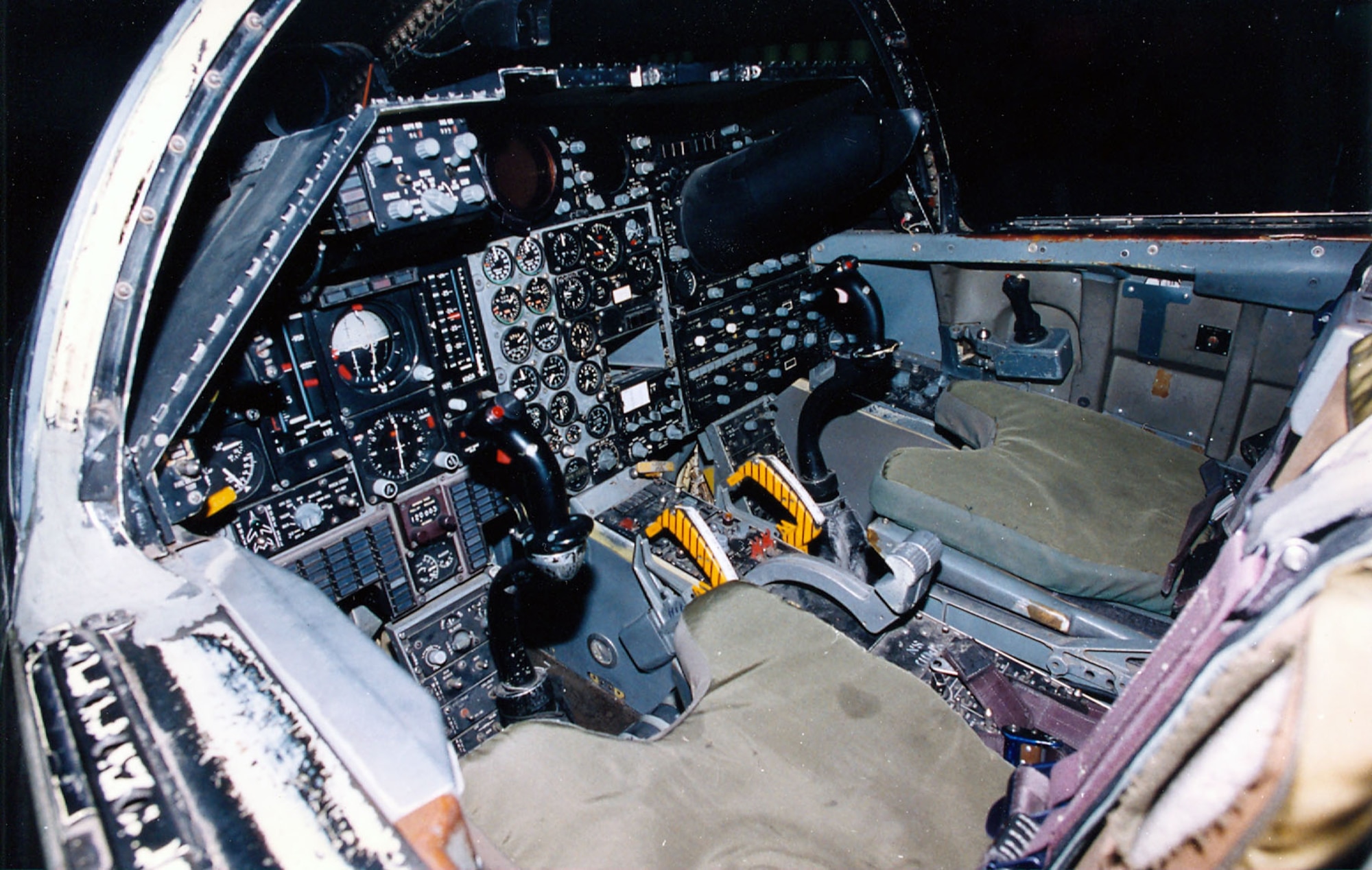 DAYTON, Ohio -- General Dynamics F-111A cockpit at the National Museum of the United States Air Force. (U.S. Air Force photo)