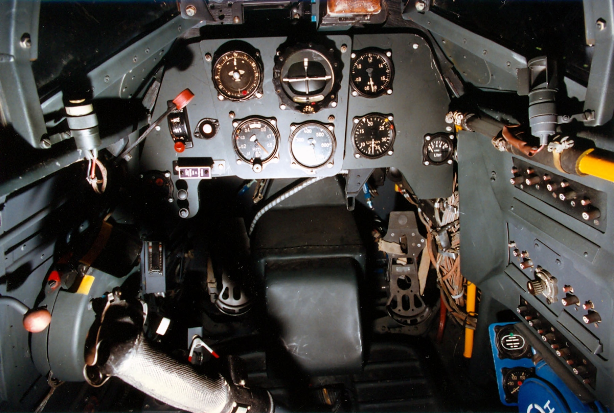 DAYTON, Ohio -- Messerschmitt Bf 109G-10 cockpit at the National Museum of the United States Air Force. (U.S. Air Force photo)