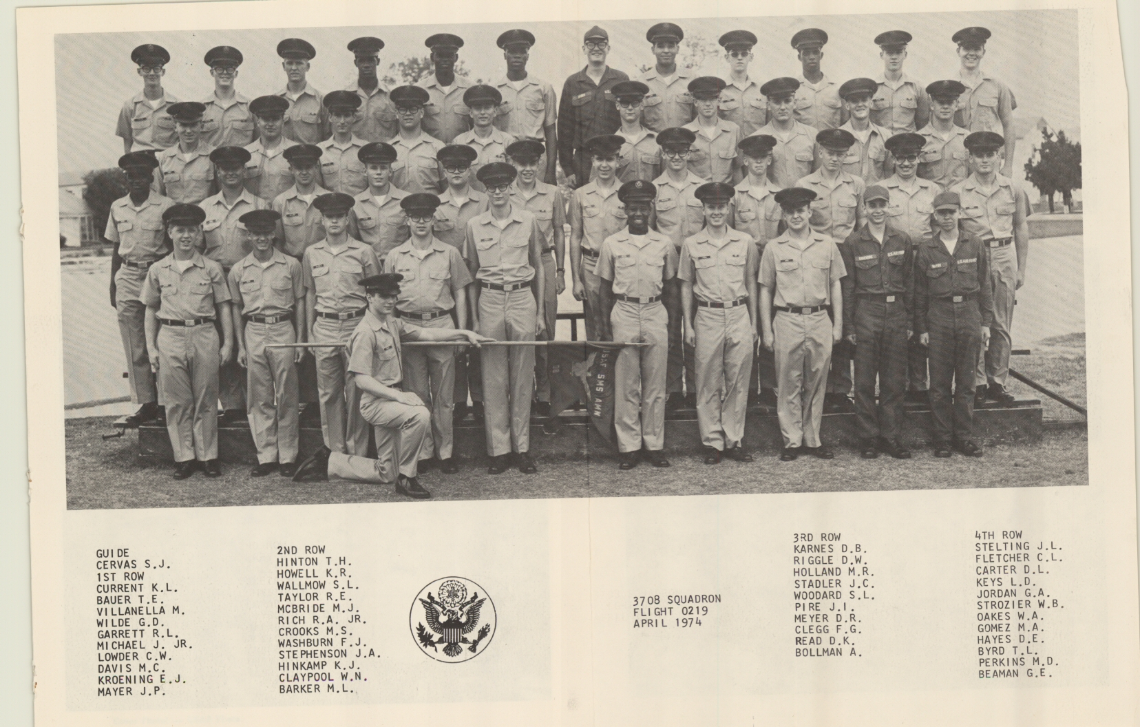 3708 Flt 219 Apr 1974