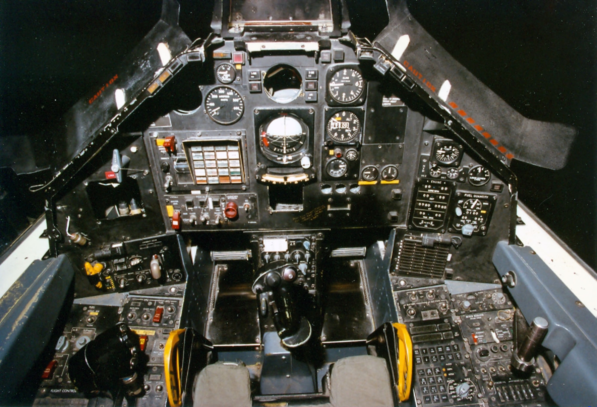 DAYTON, Ohio -- Lockheed F-117A cockpit at the National Museum of the United States Air Force. (U.S. Air Force photo)