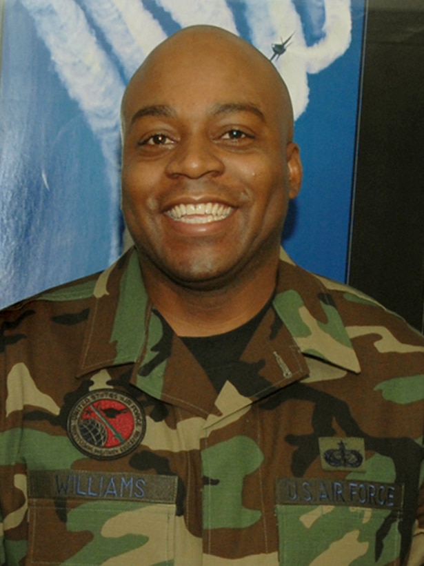 Staff Sgt. Elroy Williams, 1st Mission Support Squadron, was promoted to Tech. Sgt. at 1st FW level
