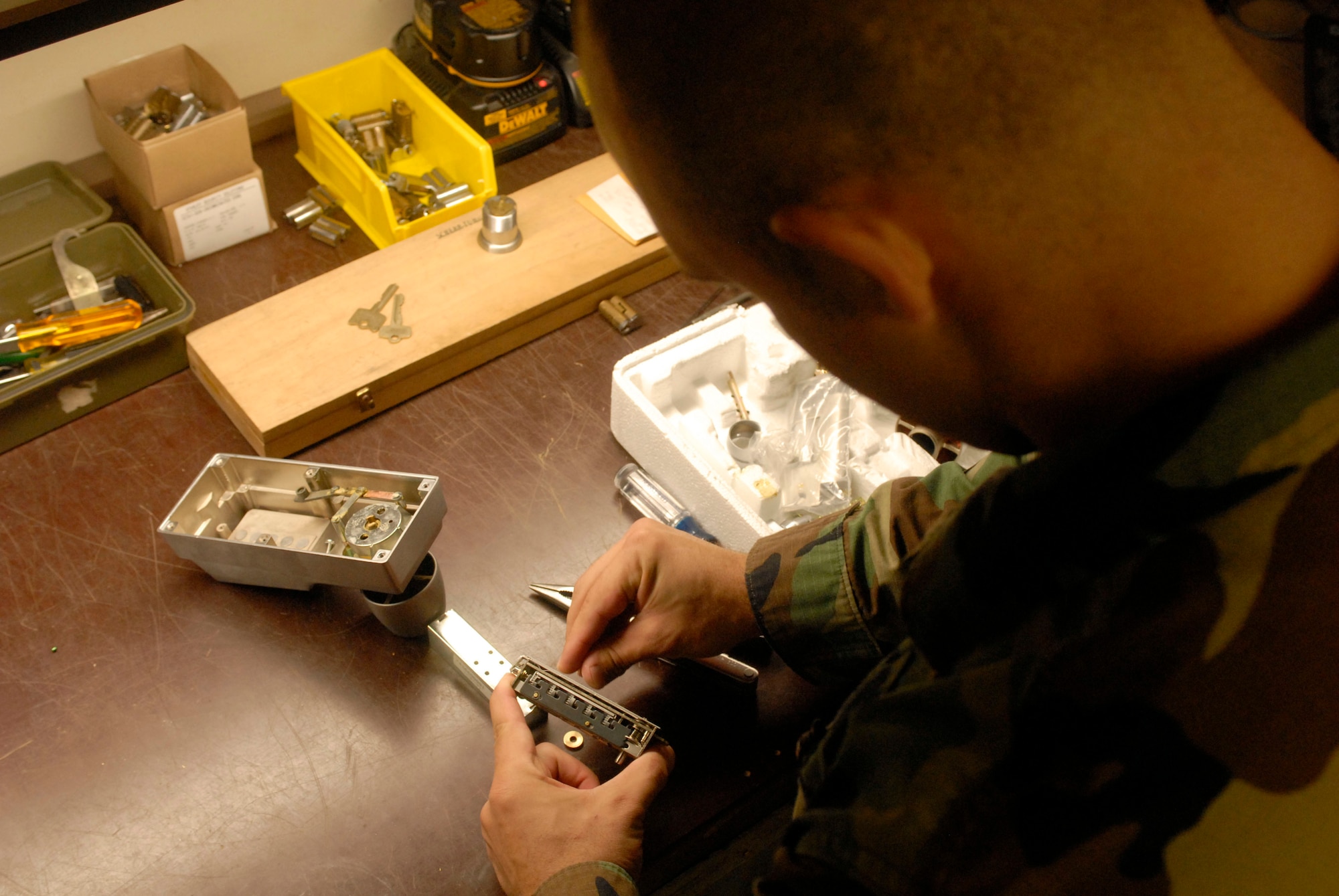 KUNSAN AIR BASE, Republic of Korea -- Staff Sgt. Luke Lucas, 8th Civil Engineer Squadron, NCOIC of the base lock shop, was recognized as the "Pride of the Pack recently." (U.S. Air Force photo/SrA Steve Doty) 