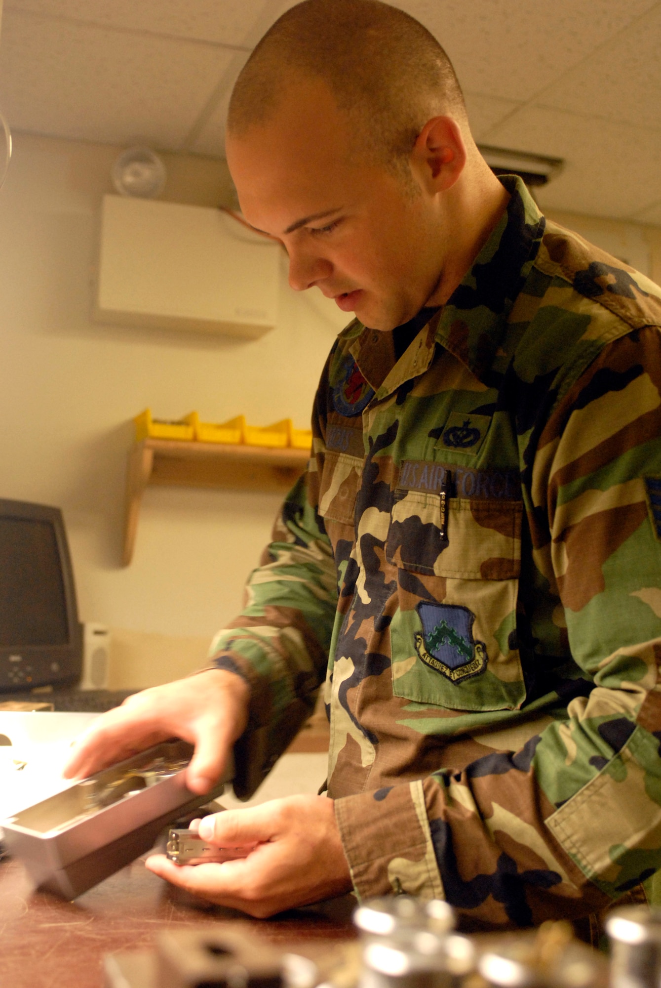 KUNSAN AIR BASE, Republic of Korea -- Staff Sgt. Luke Lucas, 8th Civil Engineer Squadron, NCOIC of the base lock shop, was recognized as the "Pride of the Pack recently." (U.S. Air Force photo/SrA Steve Doty) 
