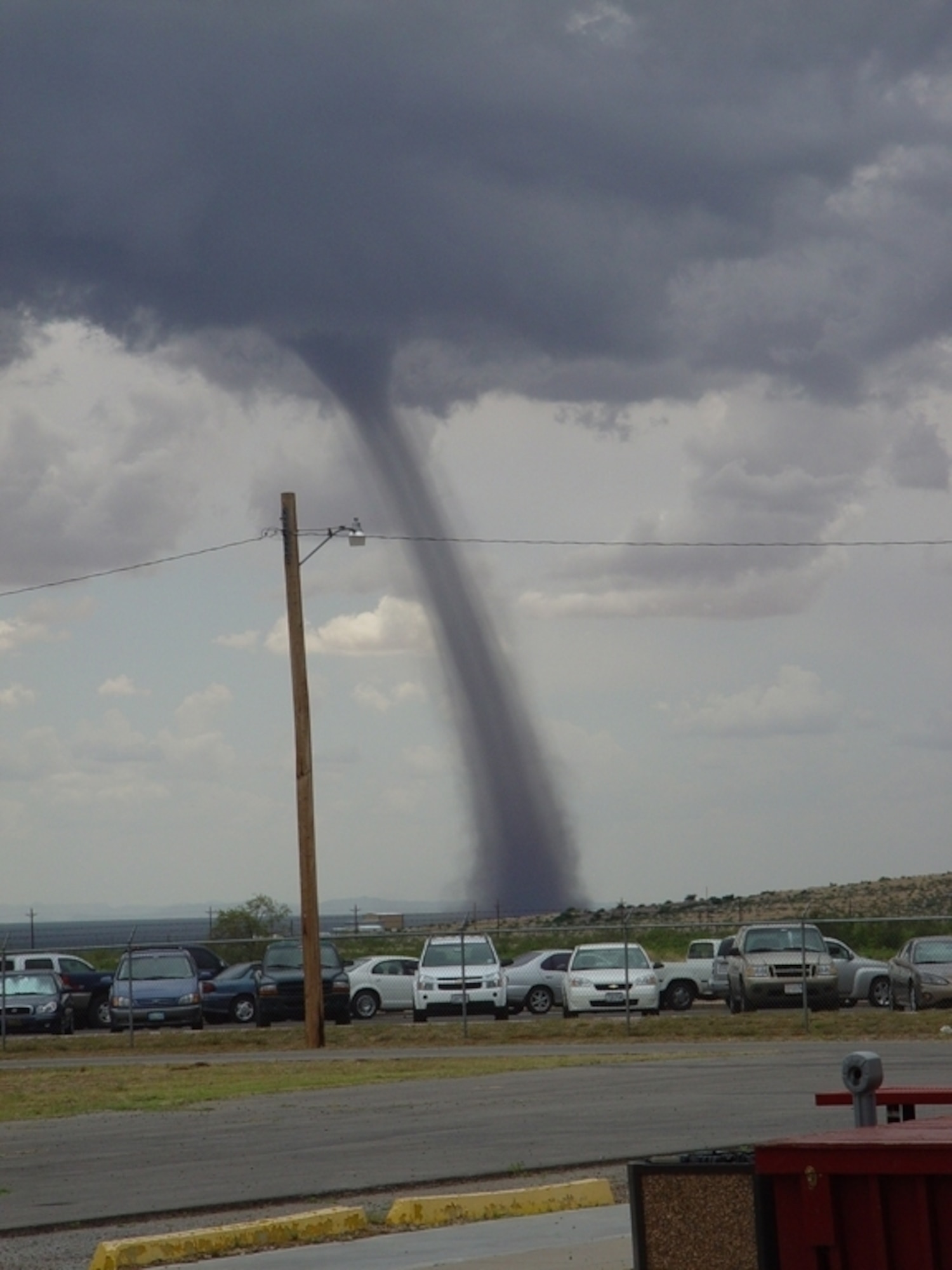 A tornado spins out of control near White Sands Missile Range during a phase 1 exercise. (Courtesy photo)