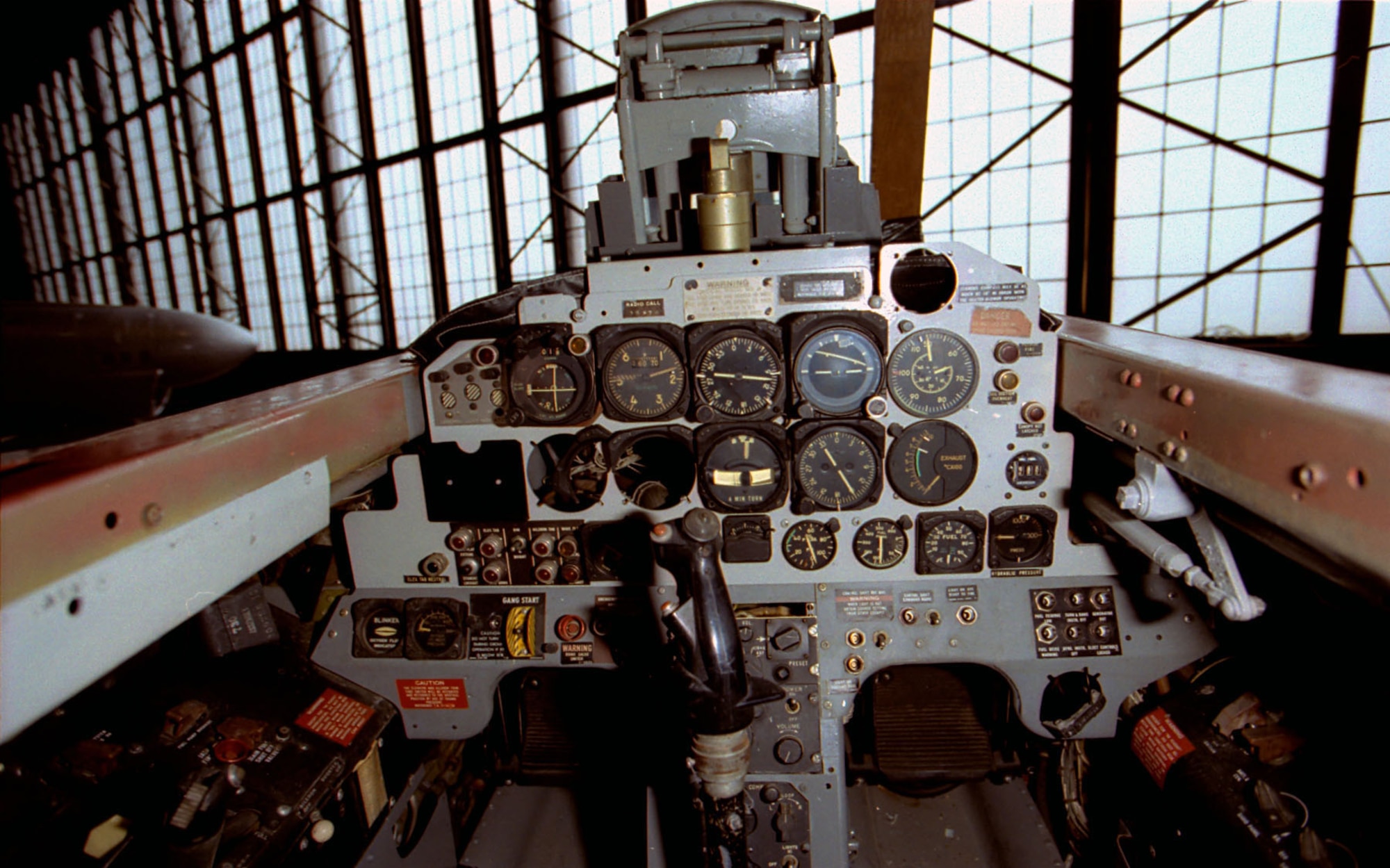 DAYTON, Ohio -- Lockheed T-33A rear cockpit at the National Museum of the United States Air Force. (U.S. Air Force photo)