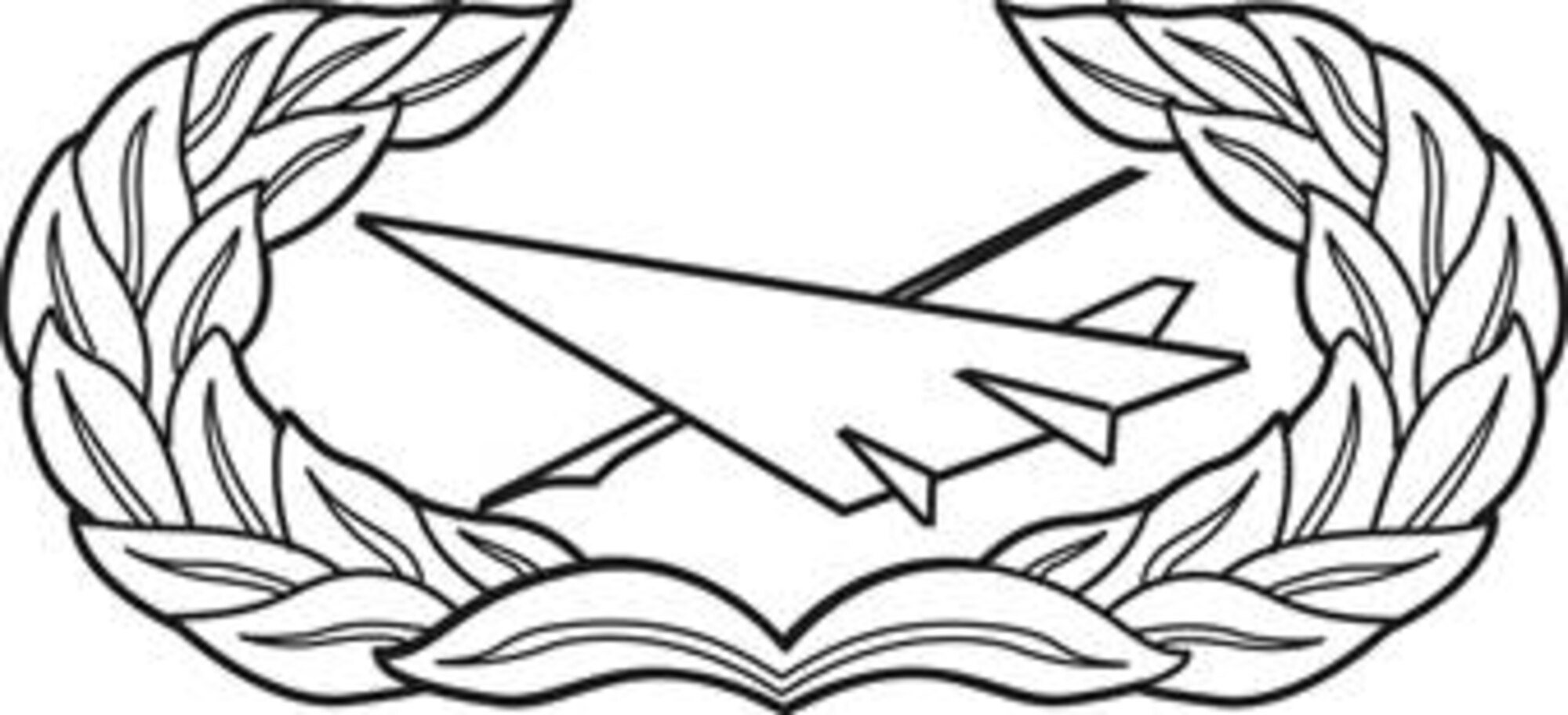 Historian Badge.  U.S. Air Force graphic. Image is 7x3 inches @ 300 ppi.