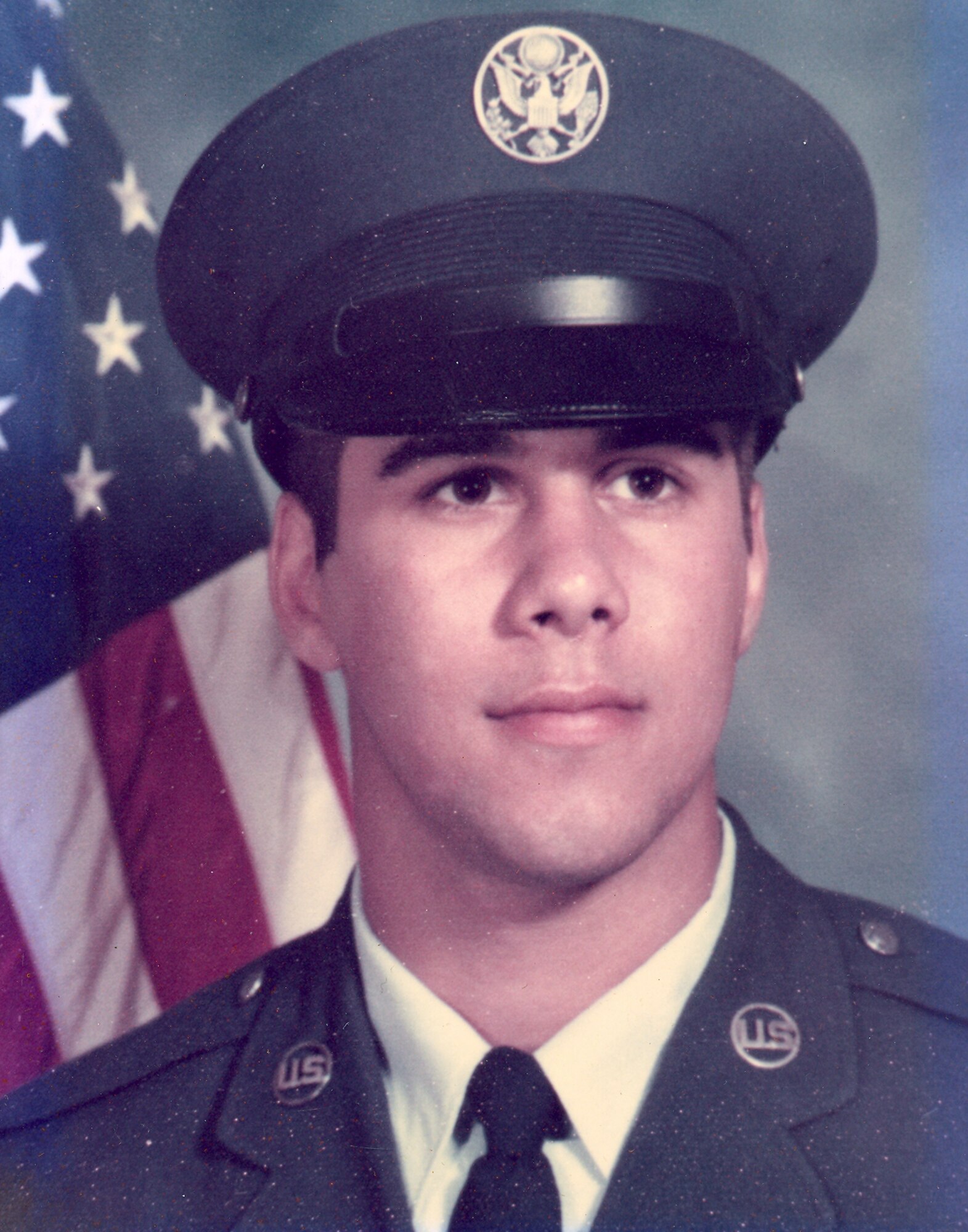 Then Airman Marcel Mousseau in his basic training photo in 1978. Chief Mousseau is retiring after 29 years of active-duty service. (U.S. Air Force photo by Airman Elliott Sprehe)