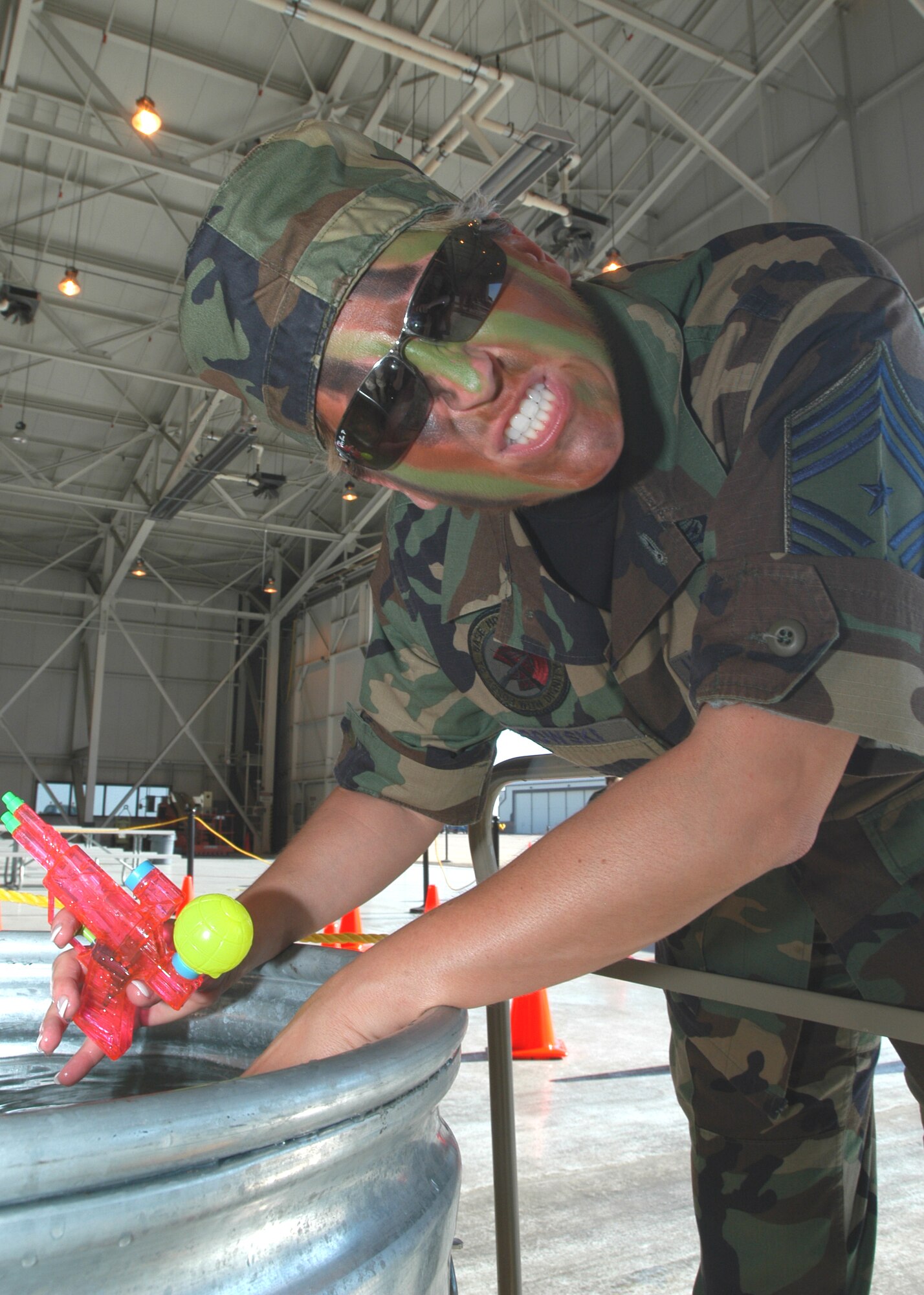 GRISSOM AIR RESERVE BASE, Ind., -- Chief Master Sgt. Peri Rogowski, 434th Air Refueling Wing command chief, arrived with her game face on to the Combat Dining In on  July 7. (U.S. Air Force photo/Staff Sgt. Mark Orders-Woempner)