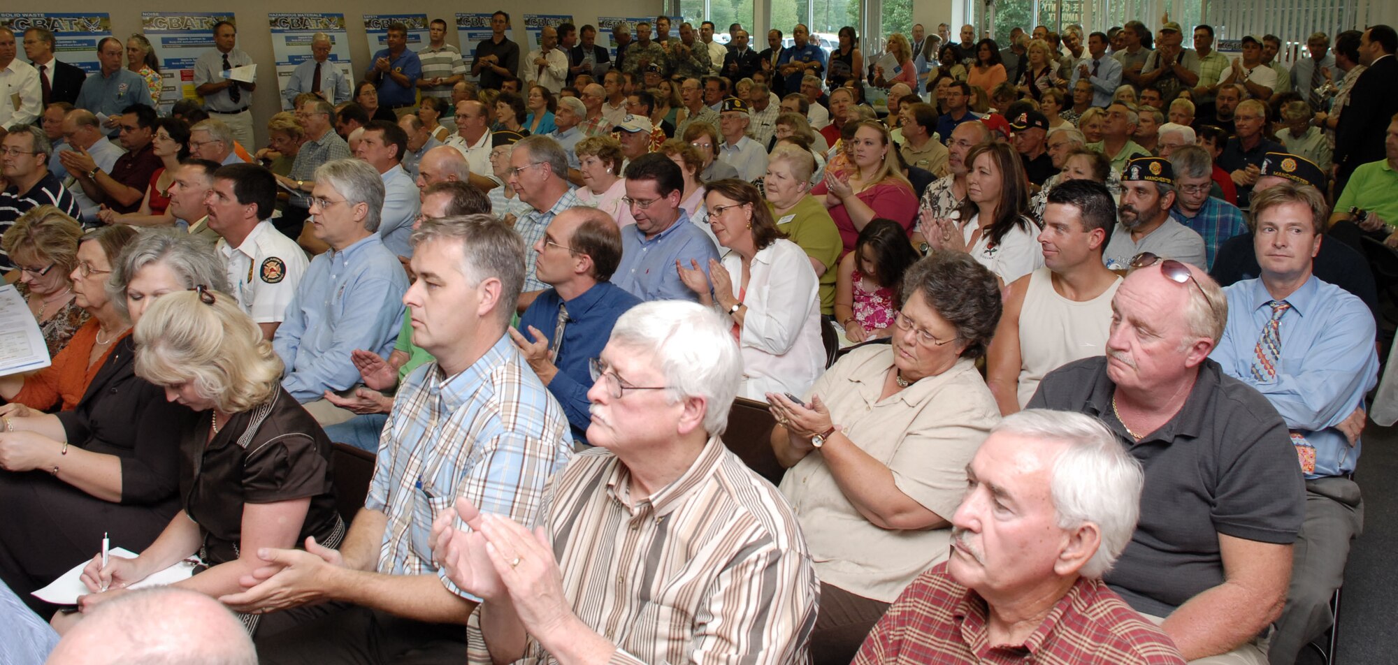 A crowd of nearly 300 state legislative representatives, local and surrounding community leaders and citizens showed up to support the possibility of the Common Battlefield Airmen Training (CBAT) program at Arnold Air Force Base. (Photo by Rick Goodfriend)