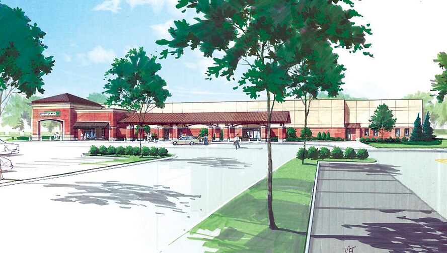 Shown is an artist’s rendering of what the new Robins Commissary will look like. The 15-month construction project is expected to be complete in the fall of 2008.