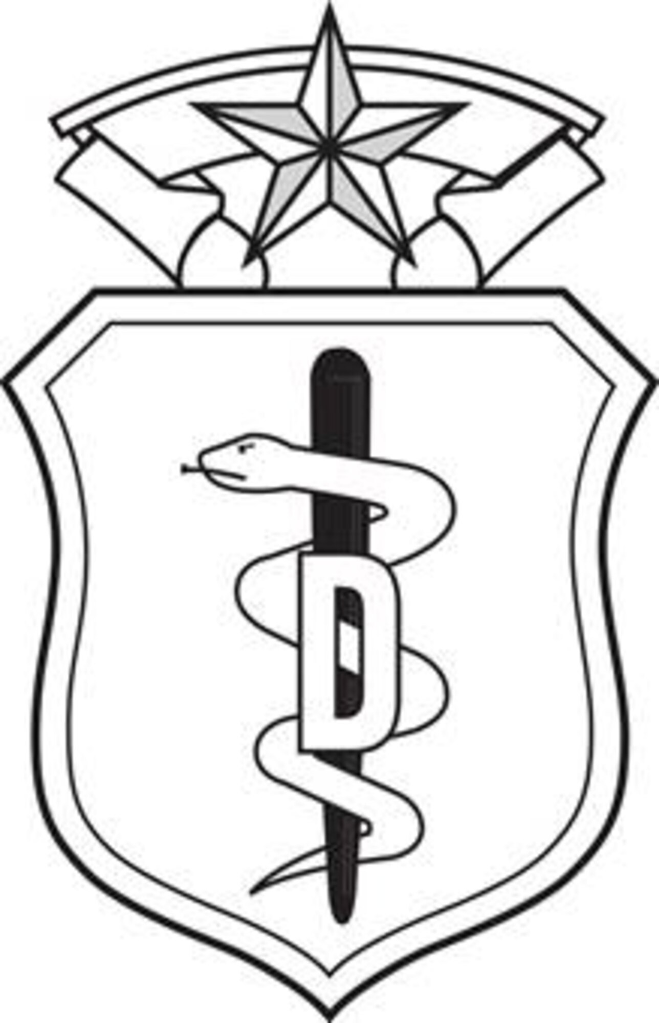 Dental Badge-Master.  U.S. Air Force graphic. Image is 6x9 inches @ 300 ppi.