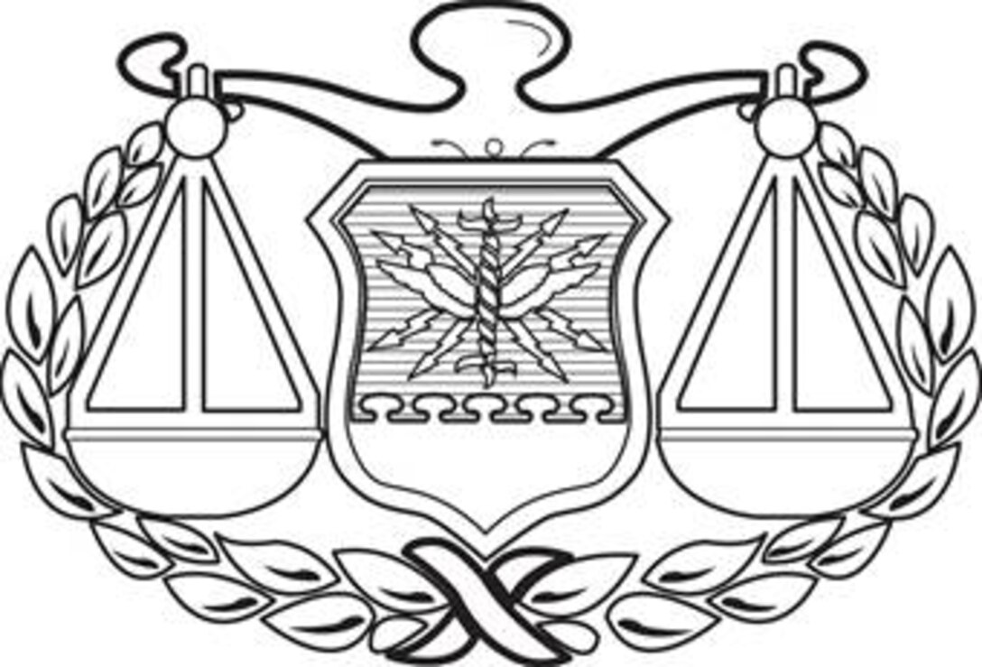 Judge Advocate Badge, U.S. Air Force graphic.  Image is 7x6 inches @ 300 ppi.
