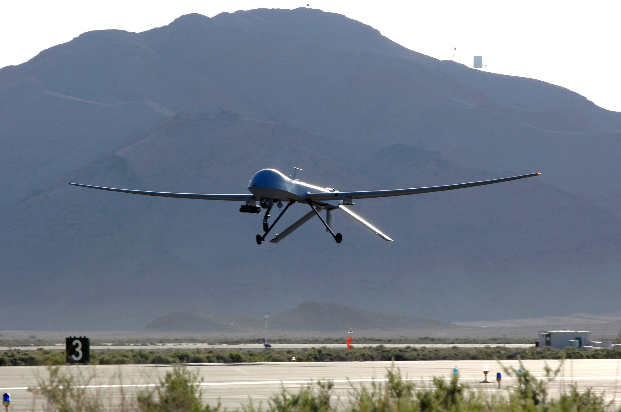 The Air Force chief of staff is increasing the number of daily combat air patrols of the MQ-1 Predator to provide additional capability for joint and coalition forces in Iraq. (U.S. Air Force photo/Staff Sgt. Brian Ferguson)