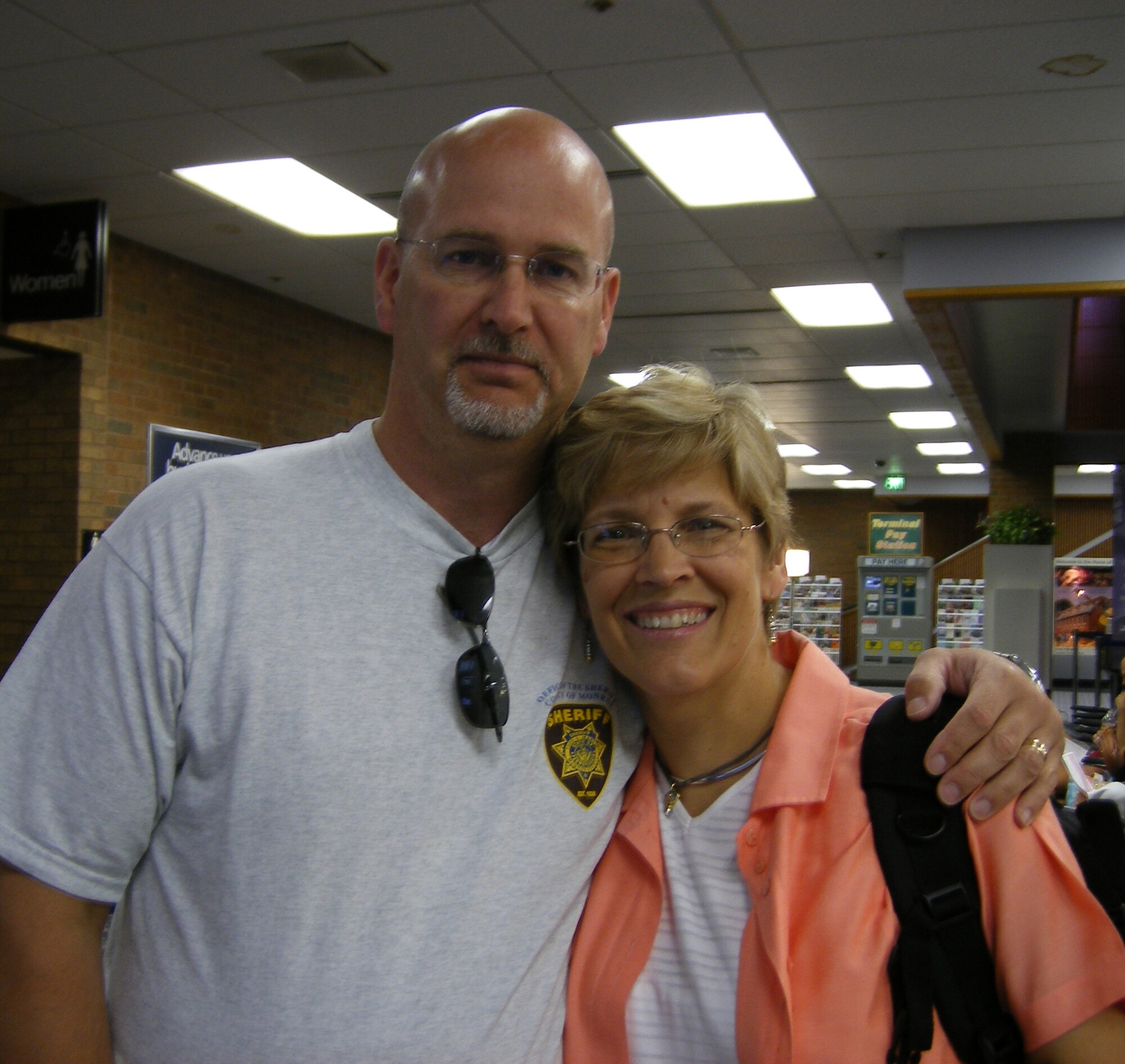 Colonel Kirkhuff, 341st Maintenance Group commander, right, and her husband, Miles.