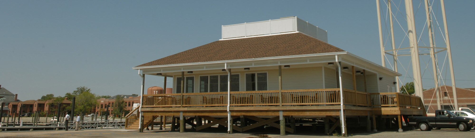 The Harbor-Q, Langley's marina cafe, is now open for lunch Mondays through Fridays from 11 a.m. to 2 p.m. Boats will begin to populate the base marina within several weeks after the parking area is paved and painted. For more information, call the marina at 764-7220. (U.S. Air Force Photo/Senior Airman Tabitha Kuykendall) 

