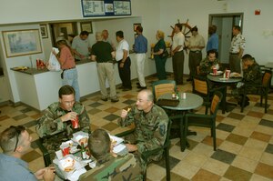 The Harbor-Q, Langley's marina cafe, is now open for lunch Mondays through Fridays from 11 a.m. to 2 p.m. Boats will begin to populate the base marina within several weeks after the parking area is paved and painted. For more information, call the marina at 764-7220. (U.S. Air Force Photo/Senior Airman Tabitha Kuykendall)