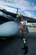 Capt. Tim Bobinski, a 12th Fighter Squadron pilot, surveys his jet prior to launch. This procedure must be completed to ensure the F-15 is fully mission capable. (U.S. Air Force photo by Senior Airman Garrett Hothan)
