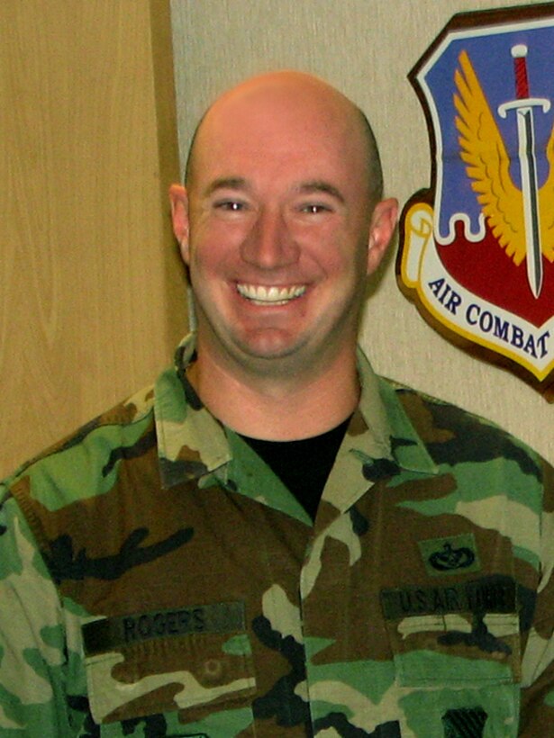 Tech. Sgt. Shane Rogers, 1st Fighter Wing Command Chief assistant, promoted to Master Sgt. at 1st Fighter Wing level
