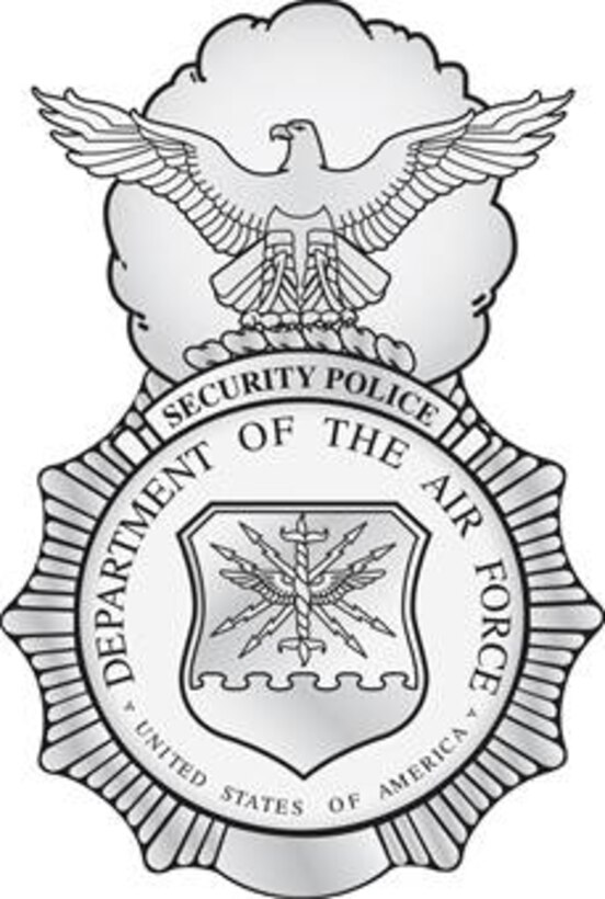 Security Police stylized Badge (b/w), U.S. Air Force graphic