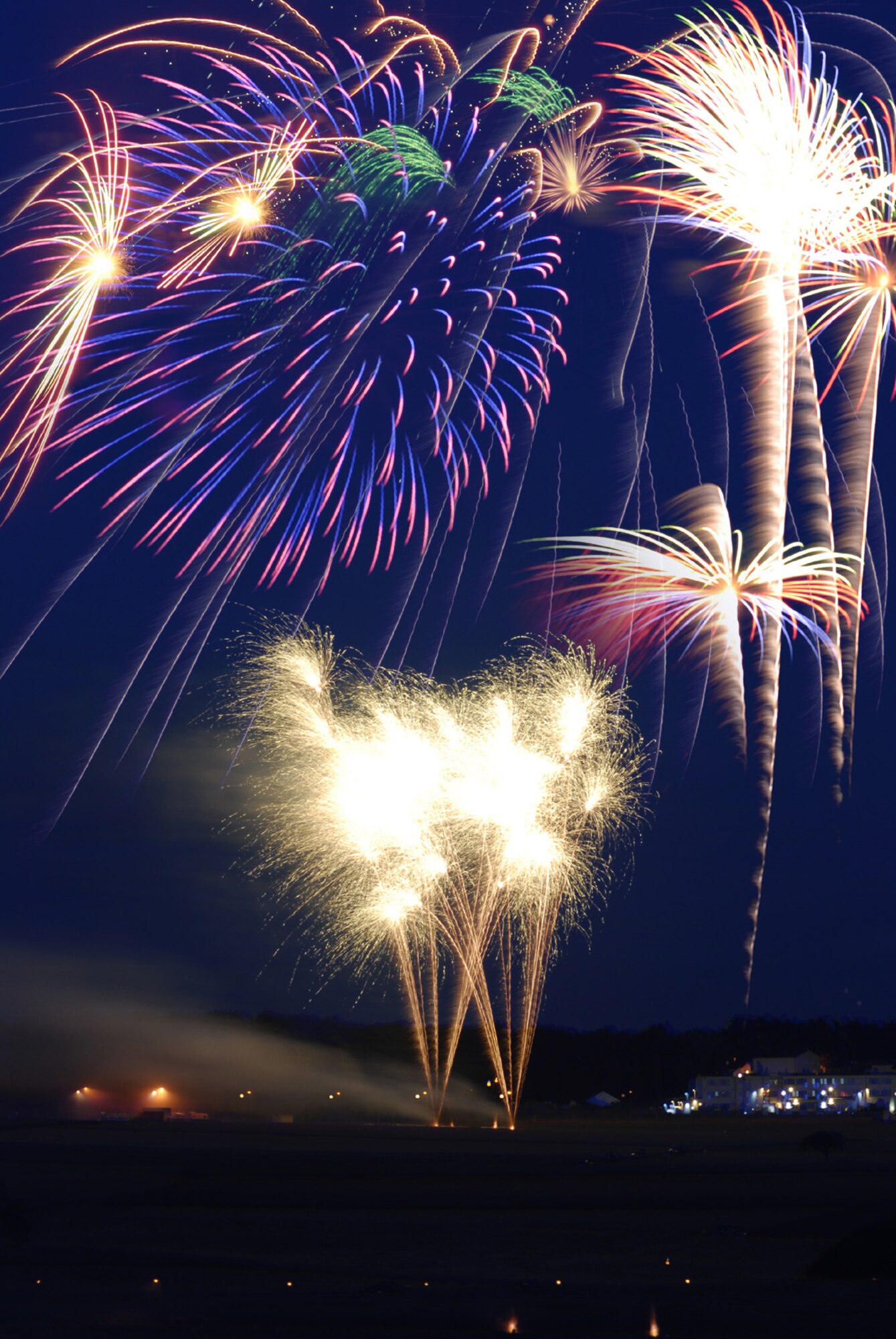 SPANGDAHLEM AIR BASE, Germany -- Fireworks explode over Spangdahlem Air Base during Fourth of July celebrations. (U.S. Air Force photo/Master Sgt. Todd Yates) 
