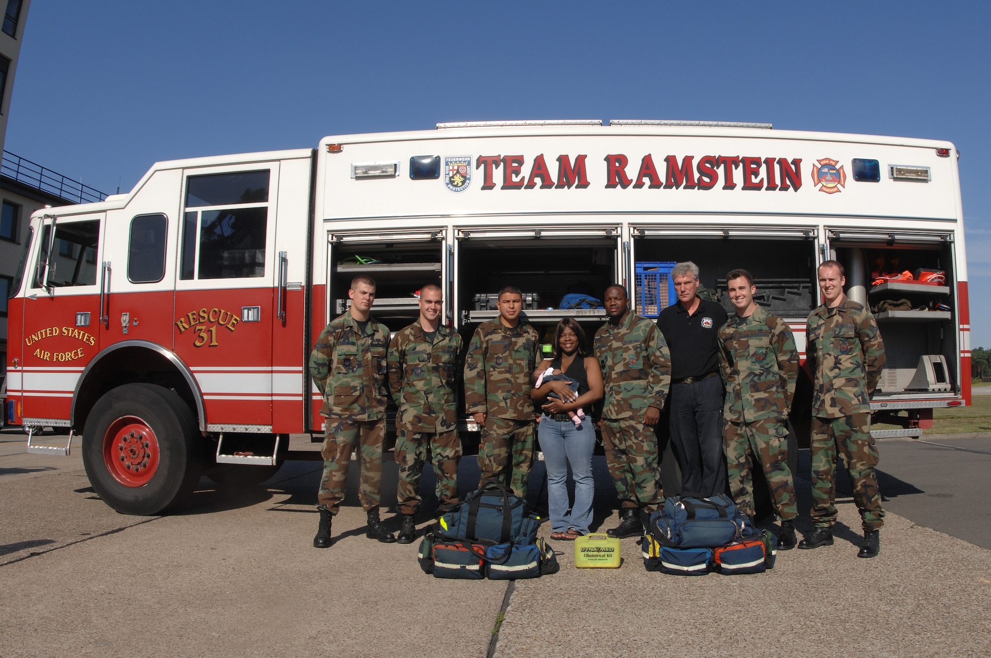 Germany: The green and white emergency box contains for the rescue team all  important and emergency