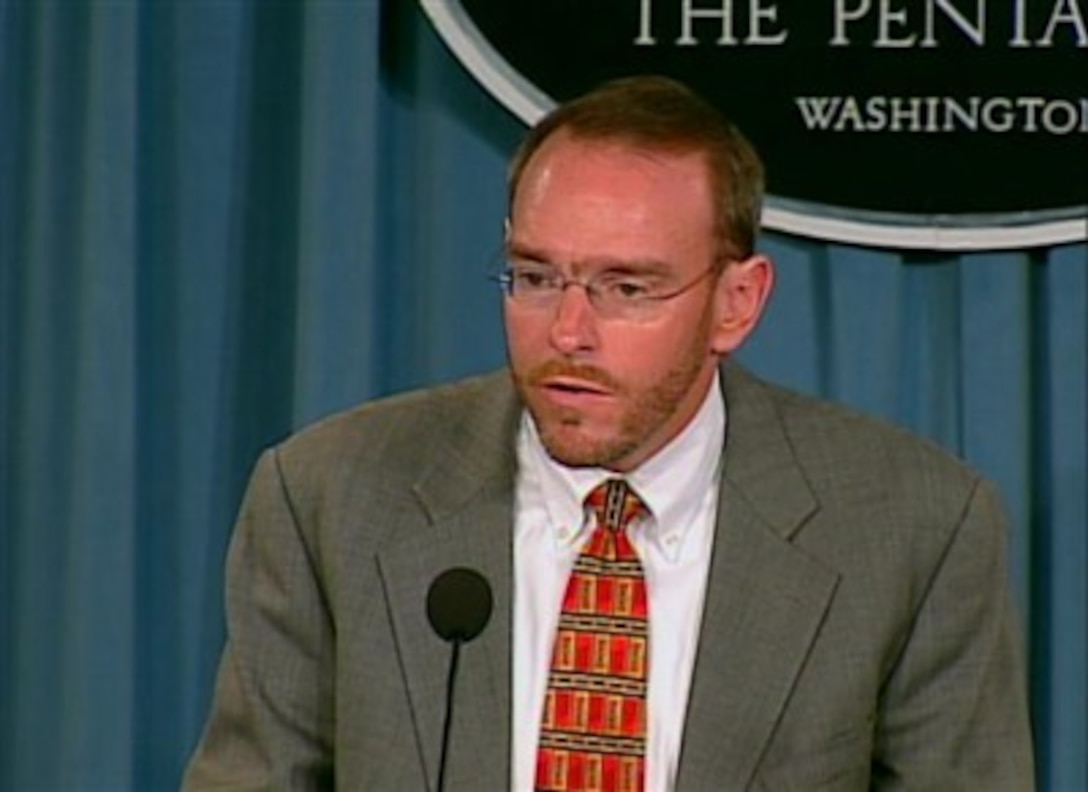 Mine Resistant, Ambush Protected (MRAP) Task Force Chairman John Young speaks with reporters at the Pentagon about the procurement of MRAP vehicles, July 18, 2007.