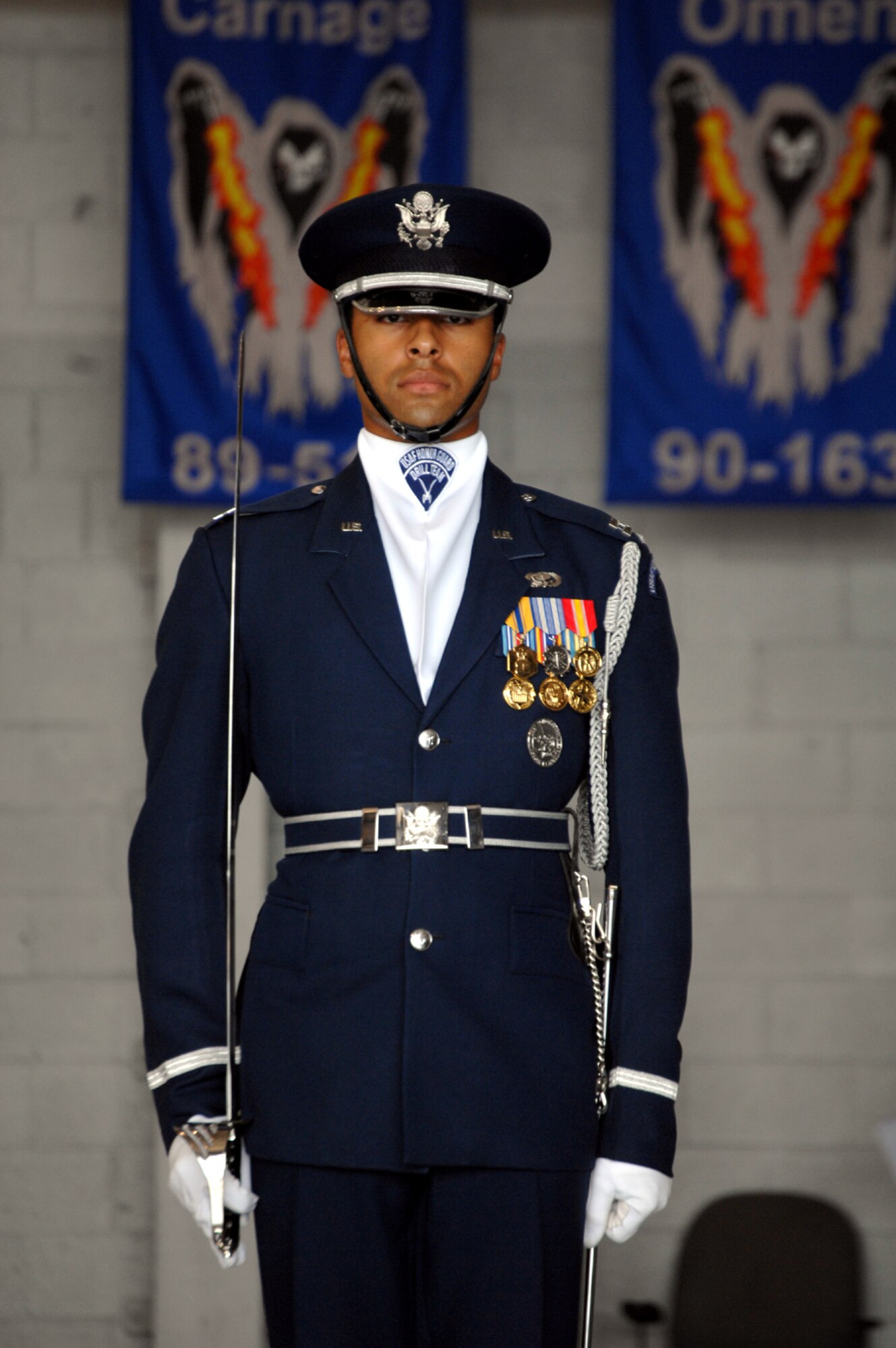 Air Force Honor Guard drill team show Team Hurlburt how it's done. Photo by Senior Airman Stephanie Jacobs.