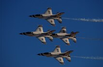 HICKAM AIR FORCE BASE, Hawaii -- The U.S. Air Force Thunderbirds will perform three shows over Waikik Beach during Air Force Week Honolulu.  The shows will take place on Sept. 13 at 9 a.m. and 2:30 p.m. and Sept. 15 at 2:30 p.m. The Thunderbird team represents the thousands of hard-working Airmen voluntarily serving America and defending freedom around the world.