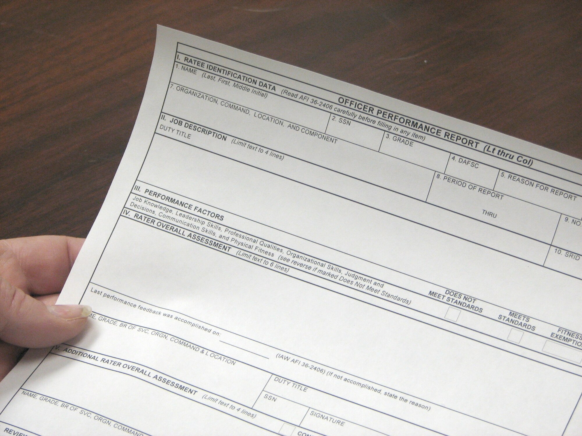 The new officer and enlisted evaluation forms will make their debut in August, starting with senior master sergeants. (Air Force photo by Kandis West)
