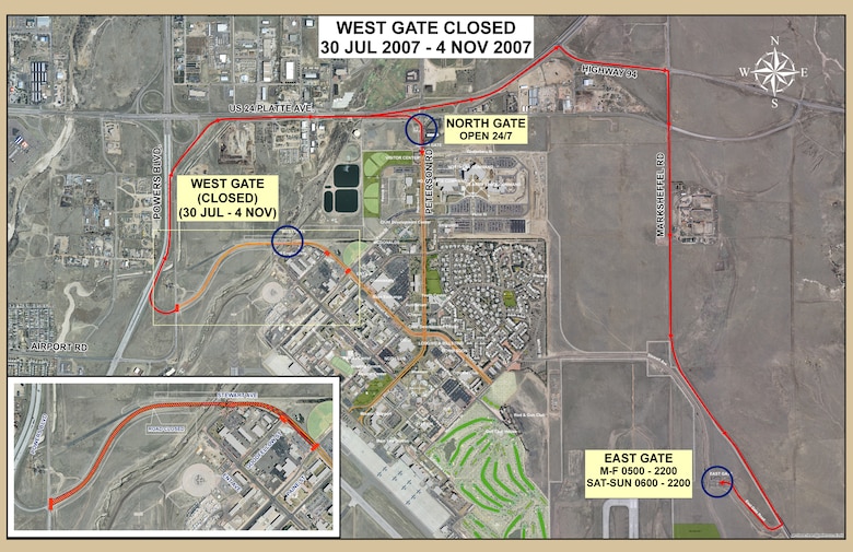 West Gate closes for construction > Peterson Air Force Base > News of