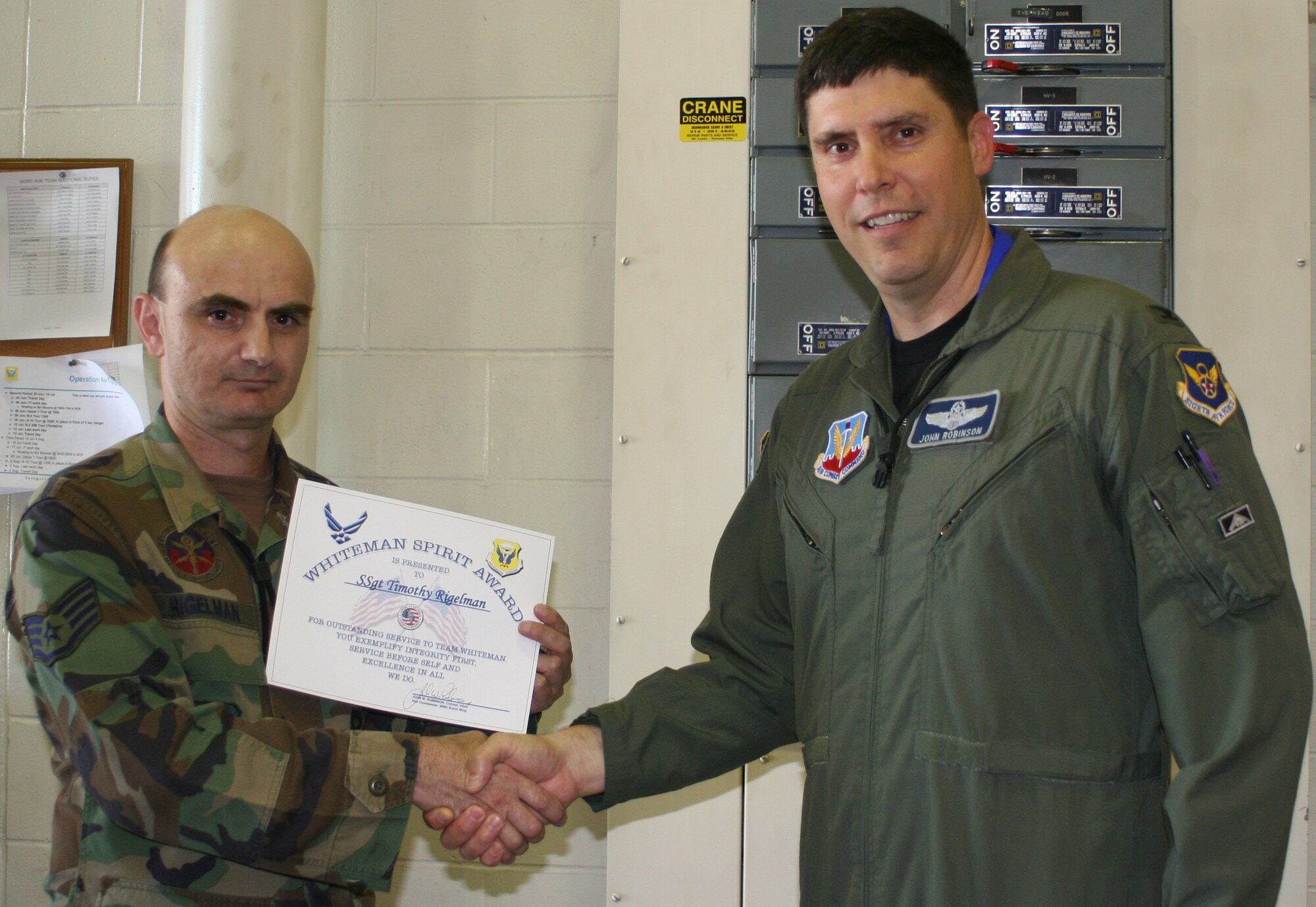 Staff Sgt. Timothy Rigelman, 509th Maintenance Squadron. (U.S. Air Force photo/1st Lt. Candace Cutrufo)