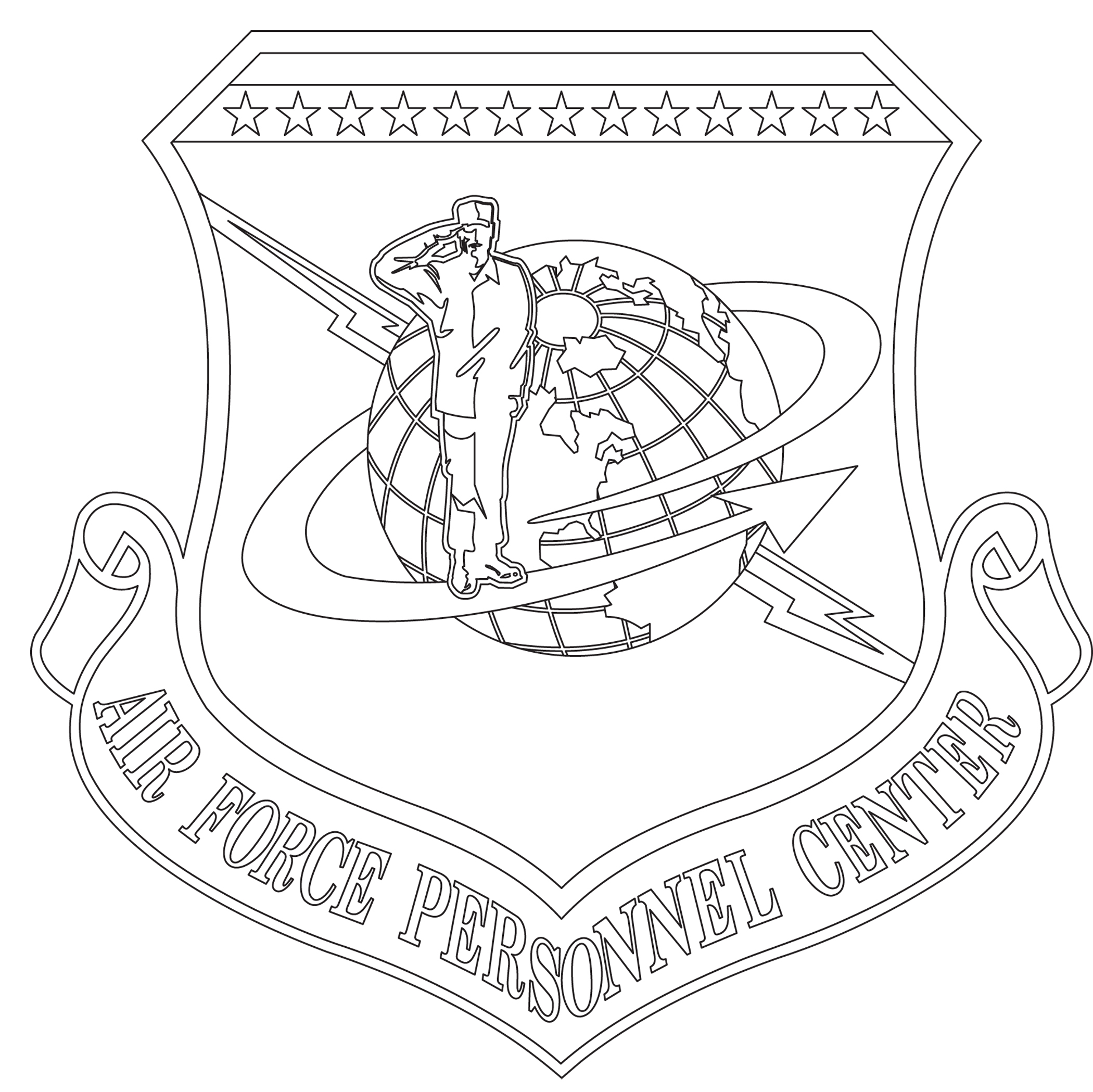 Air Force Personnel Center (Black & White)