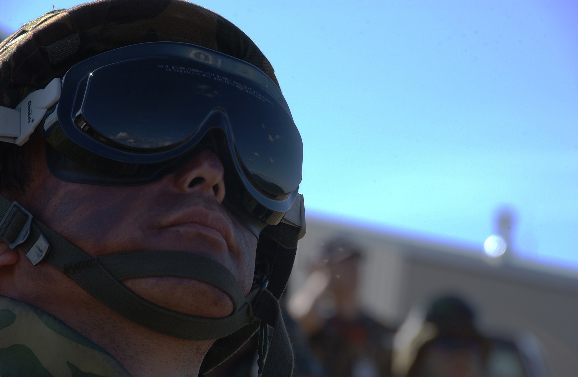 EIELSON AIR FORCE BASE, Alaska -- Technical Sgt. Tetsuo Totan, missile operator, Japanese Air Self Defense Force, watches for enemy aircraft on the Pacific Alaskan Range Complex on July 24 during Red Flag-Alaska 07-3. With 67,000 square miles of rugged terrain, Japanese Forces are able to train tracking low flying aircrafts against a mountain back drop; this type of training is unavailable to them at their home station. (U.S. Air Force Photo by Airman 1st Class Jonathan Snyder)