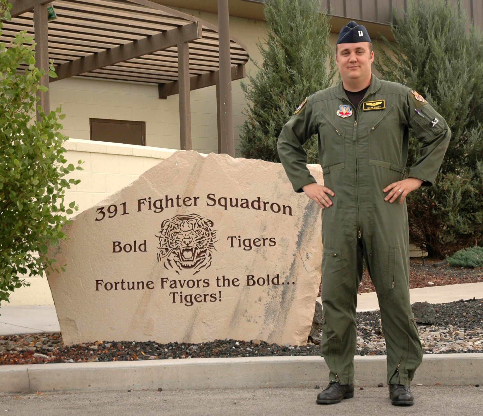 MOUNTAIN HOME AIR FORCE BASE, Idaho -- Capt. Mark Pauly is a pilot with the 391st Fighter Squadron here. (U.S. Air Force photo/Senior Airman Megan P. Lyon)