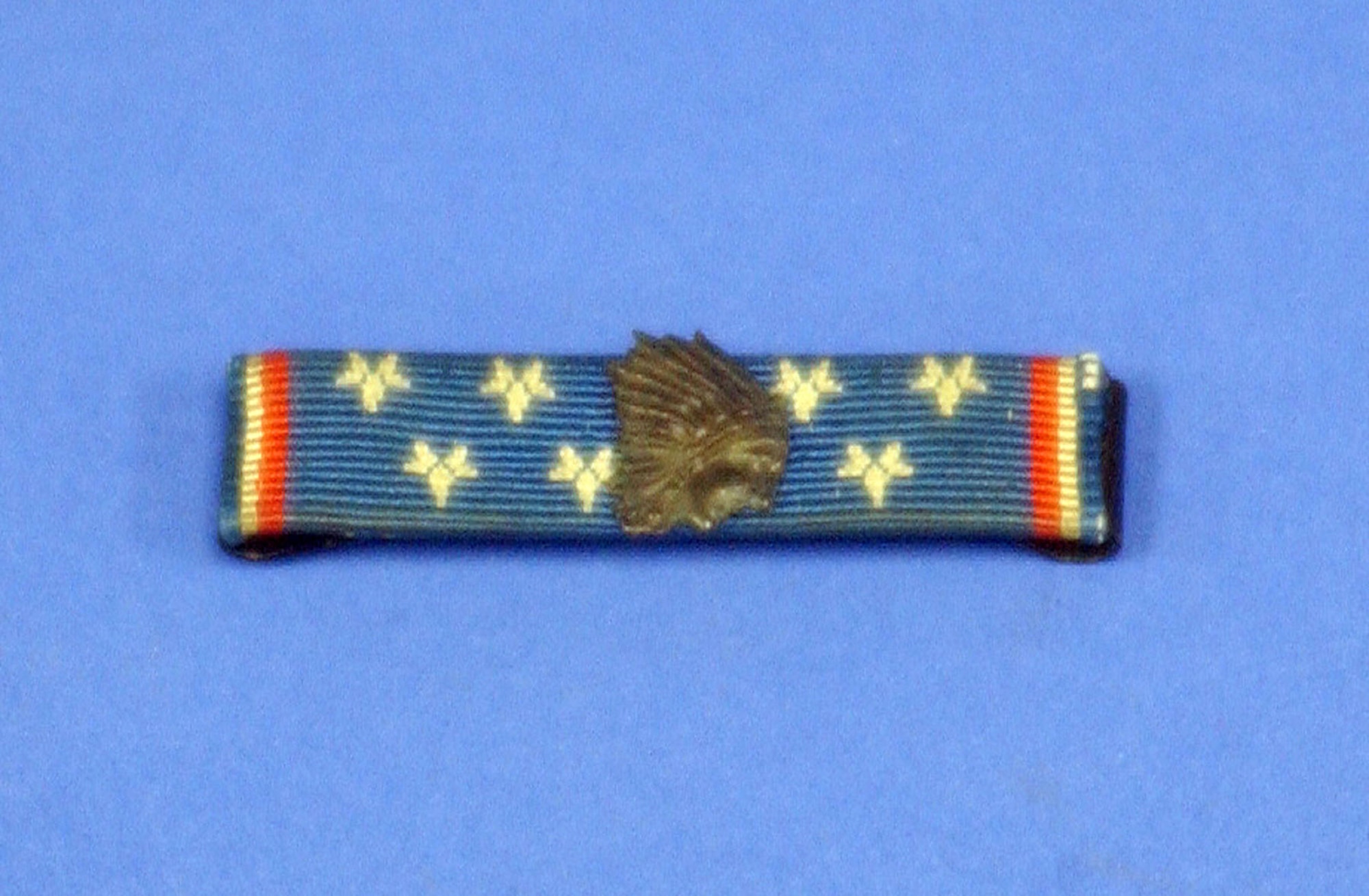 The Lafayette Flying Corps ribbon was awarded in the fall of 1918 to the 214 Americans in the French Air Service. This ribbon belonged to David E. Putnam. (U.S. Air Force photo)