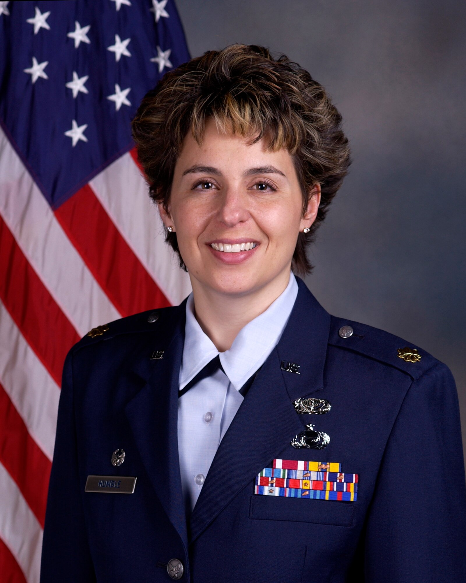 FAIRCHILD AIR FORCE BASE, Wash. -- Maj. Gina Humble, 92nd Services Squadron commander, was recently chosen to serve as the Air Force military aide to the president of the United States. The major, who has been the services commander since June 2005, plans to leave Fairchild for Washington D.C. in August.
