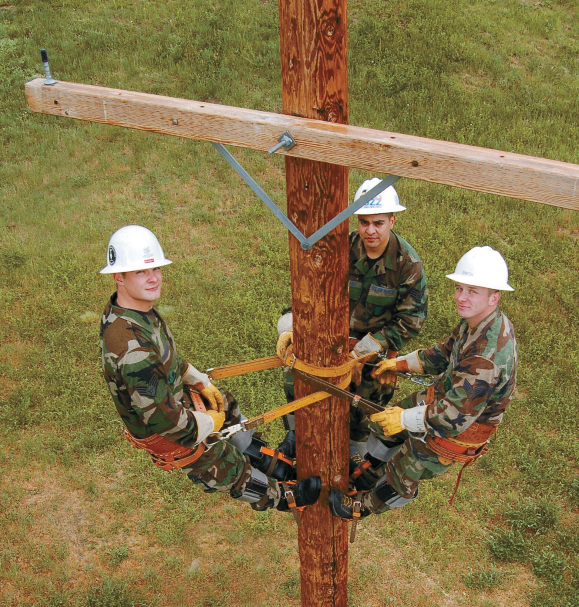 Senior Airman James Thompson, Senior Airman Luis Quesada and Senior Airman Clint Smith made up this year’s Hill Air Force team who compete at the annual U.S. Air Force Lineman Rodeo at Sheppard Air Force Base, Texas. Photos by Beth Young