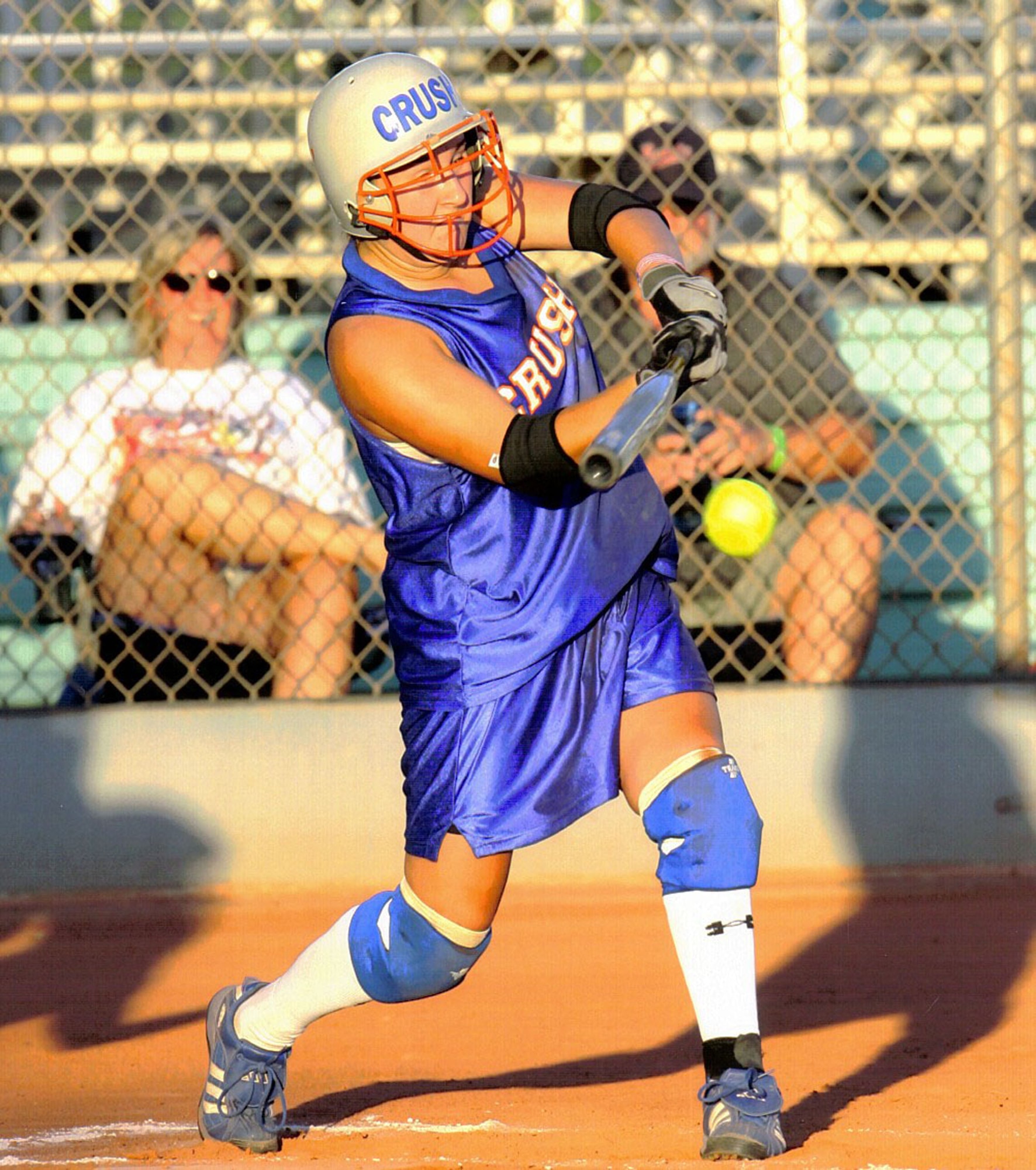 Dawn Brodersen, Desert High School senior, hits the ball during an American Softball Association 18-and-under Western Nationals game. Ms. Brodersen signed a national letter of intent to play for the University of California-Riverside. (Courtesy photo)