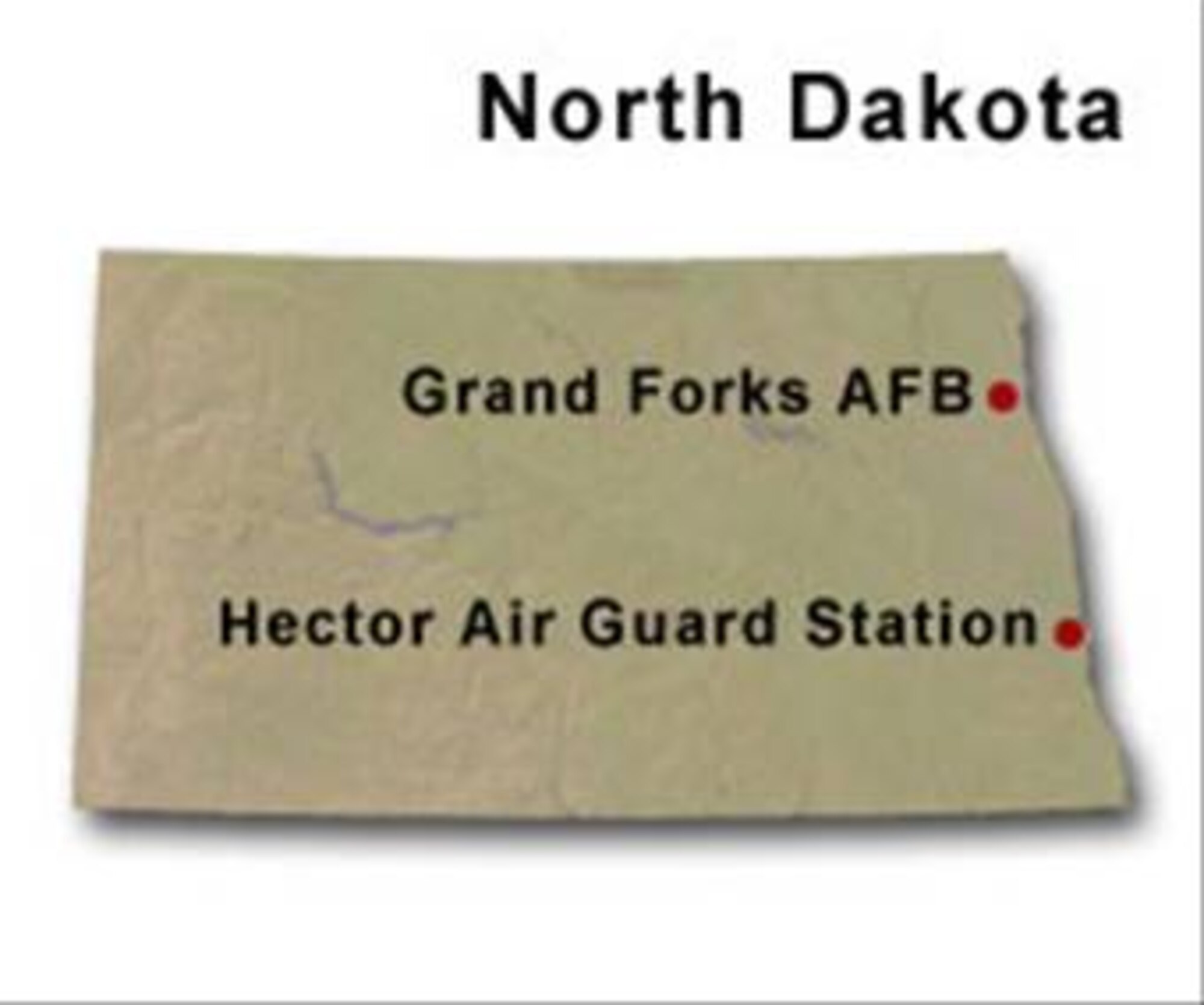 BRAC map of North Dakota