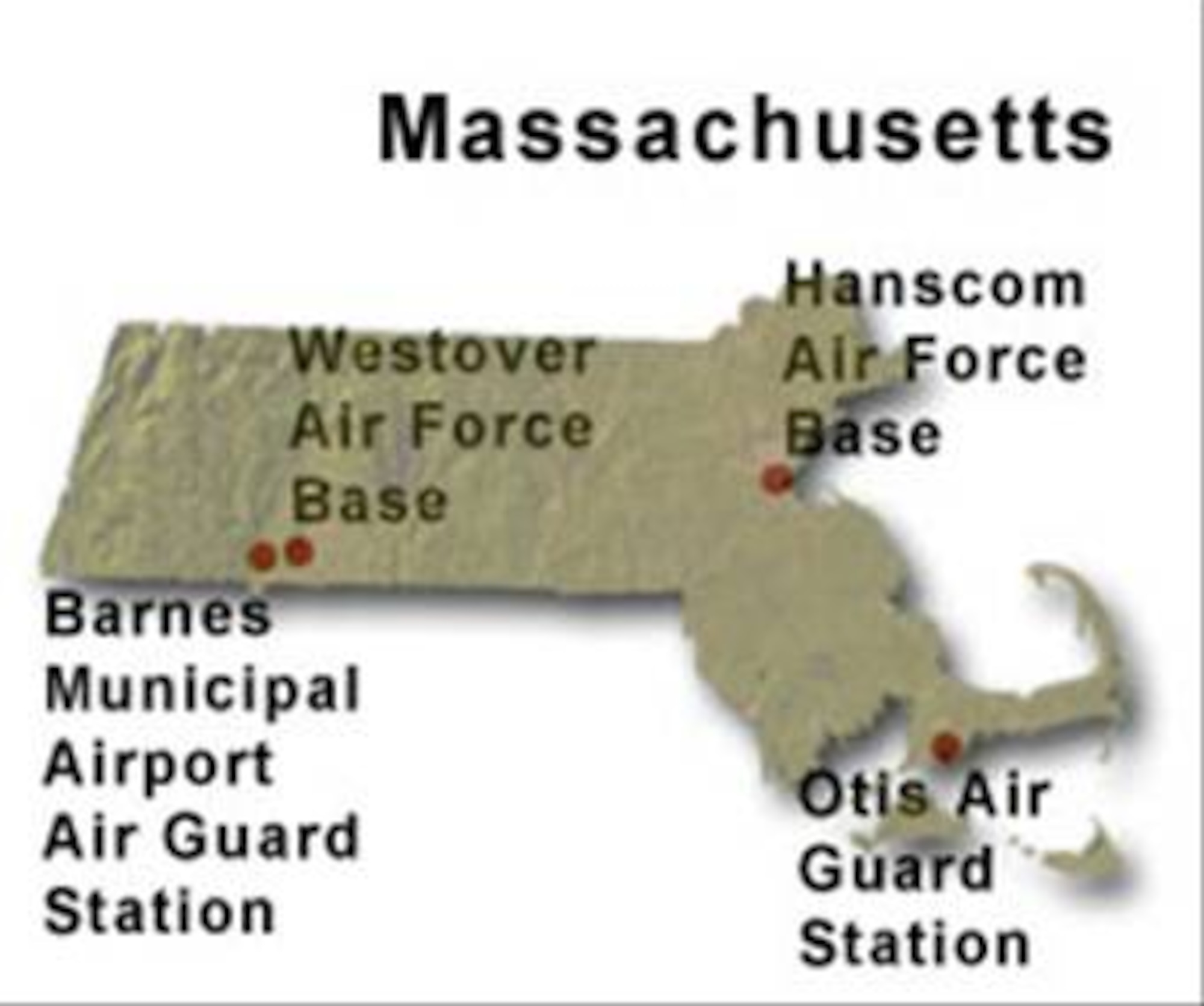 BRAC Map of Massachusetts