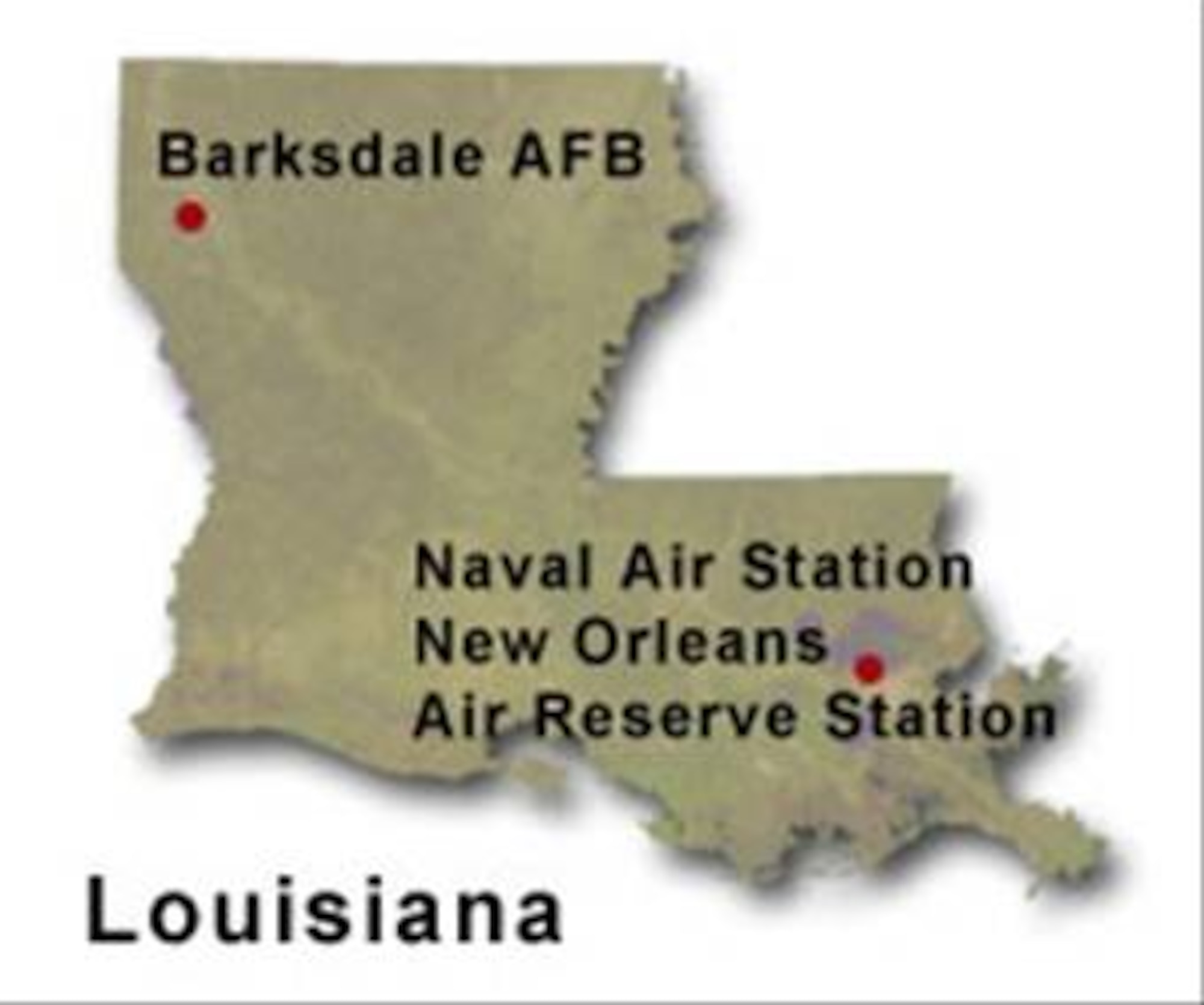 BRAC Map of Louisiana