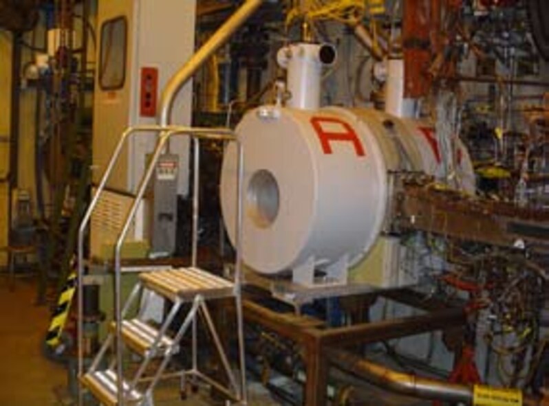 A modified scramjet ground demonstrator with a magnetohydrodynamic generator installed downstream of the combustor