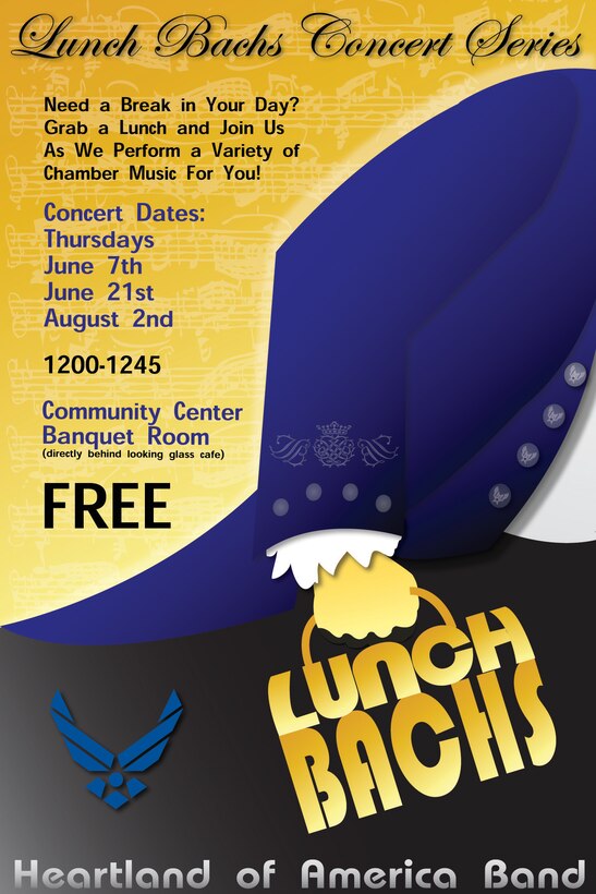 USAF Heartland of America Band's "Lunch Bachs" printable flyer