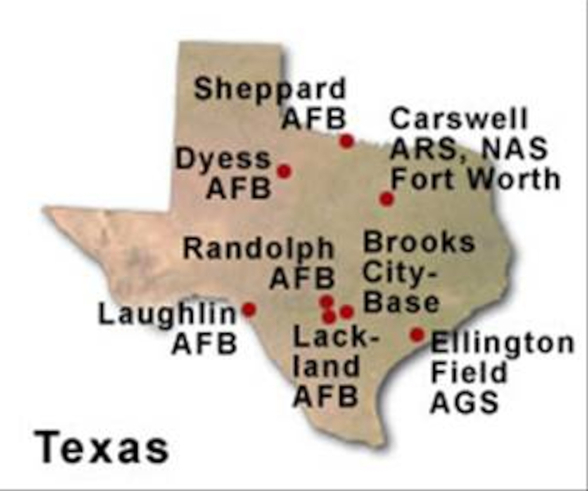 BRAC Map of Texas