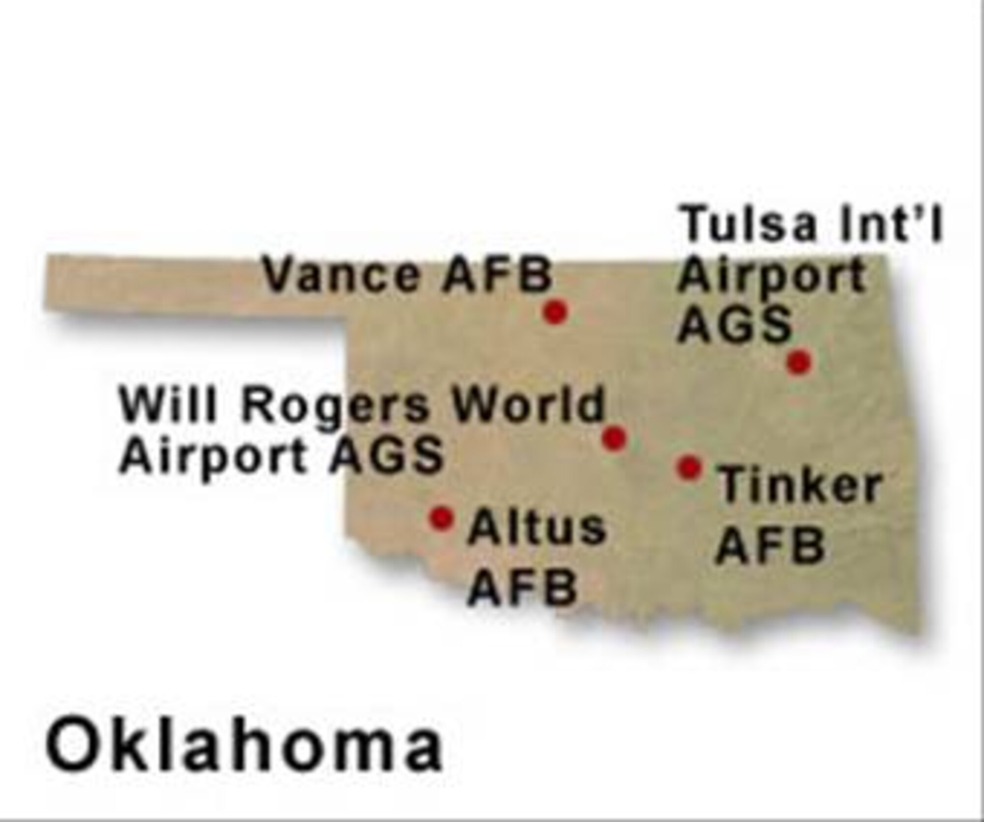 BRAC Map of Oklahoma