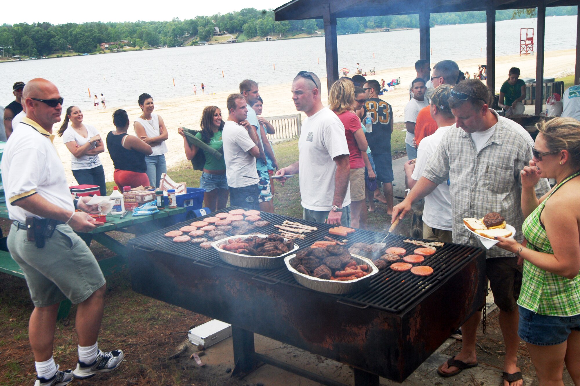 The 19th ARG spent Monday at Lake Tobesofkee for their annual safety day. U. S. Air Force photo by Sue Sapp 