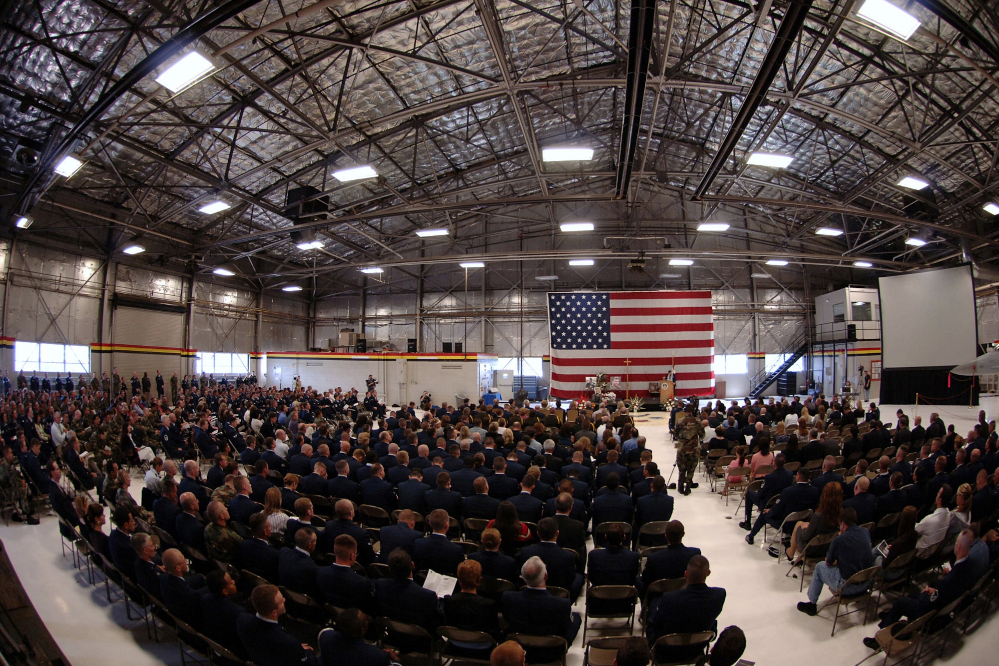 Hundreds attended a memorial tribute for Tech. Sgt. Ryan A. Balmer June 8 at Hill Air Force Base, Utah.  Sergeant Balmer, deployed to Kirkuk Air Base, Iraq, was killed June 5 by an improvised explosive device that detonated near his convoy vehicle.  Sergeant Balmer was a special agent assigned to the Air Force Office of Special Investigation Detachment 113 at Hill.  (U.S. Air Force photo/Todd Cromar)